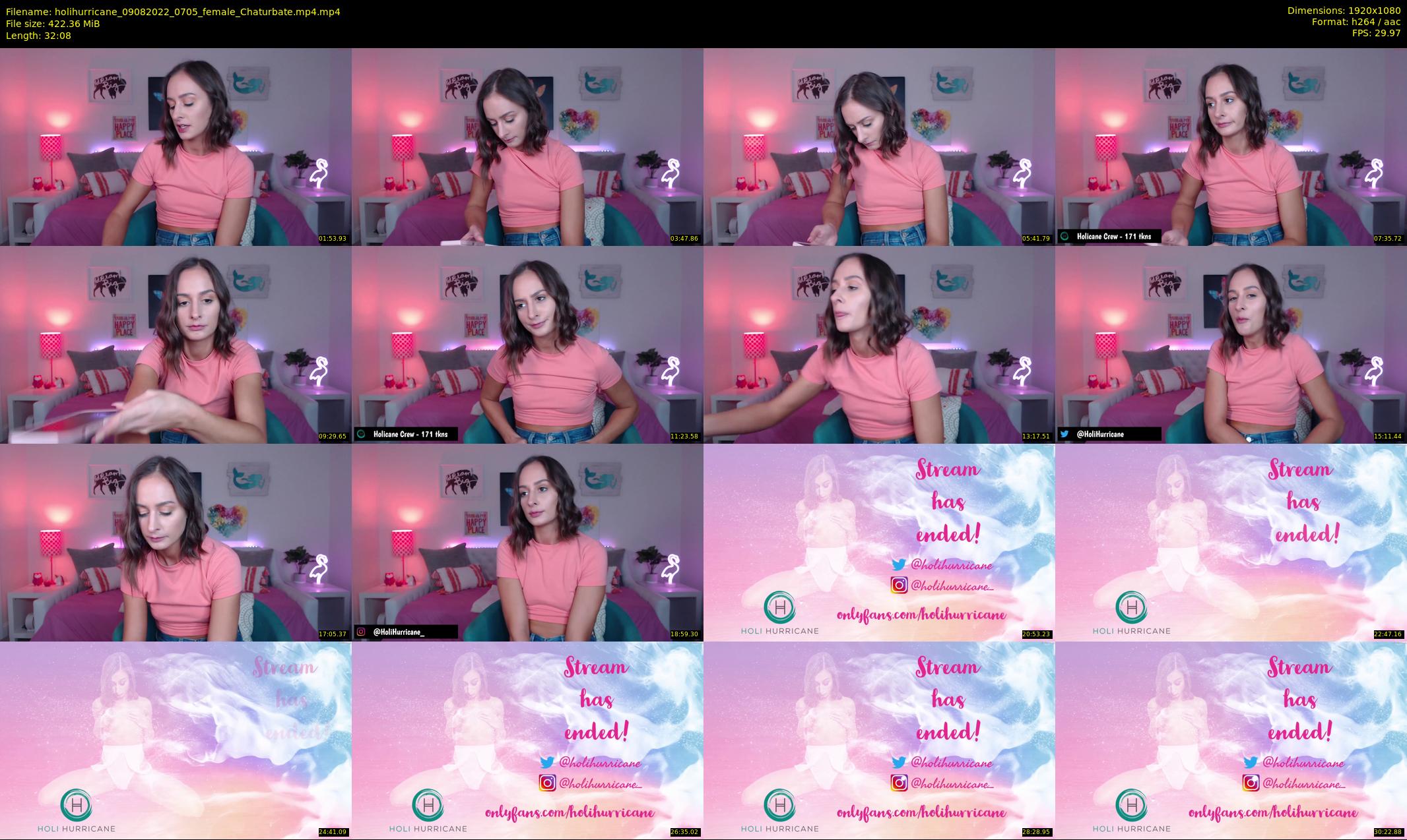 holihurricane — 33 minute Chaturbate female cam show recording, 1080p, Aug 9, 2022