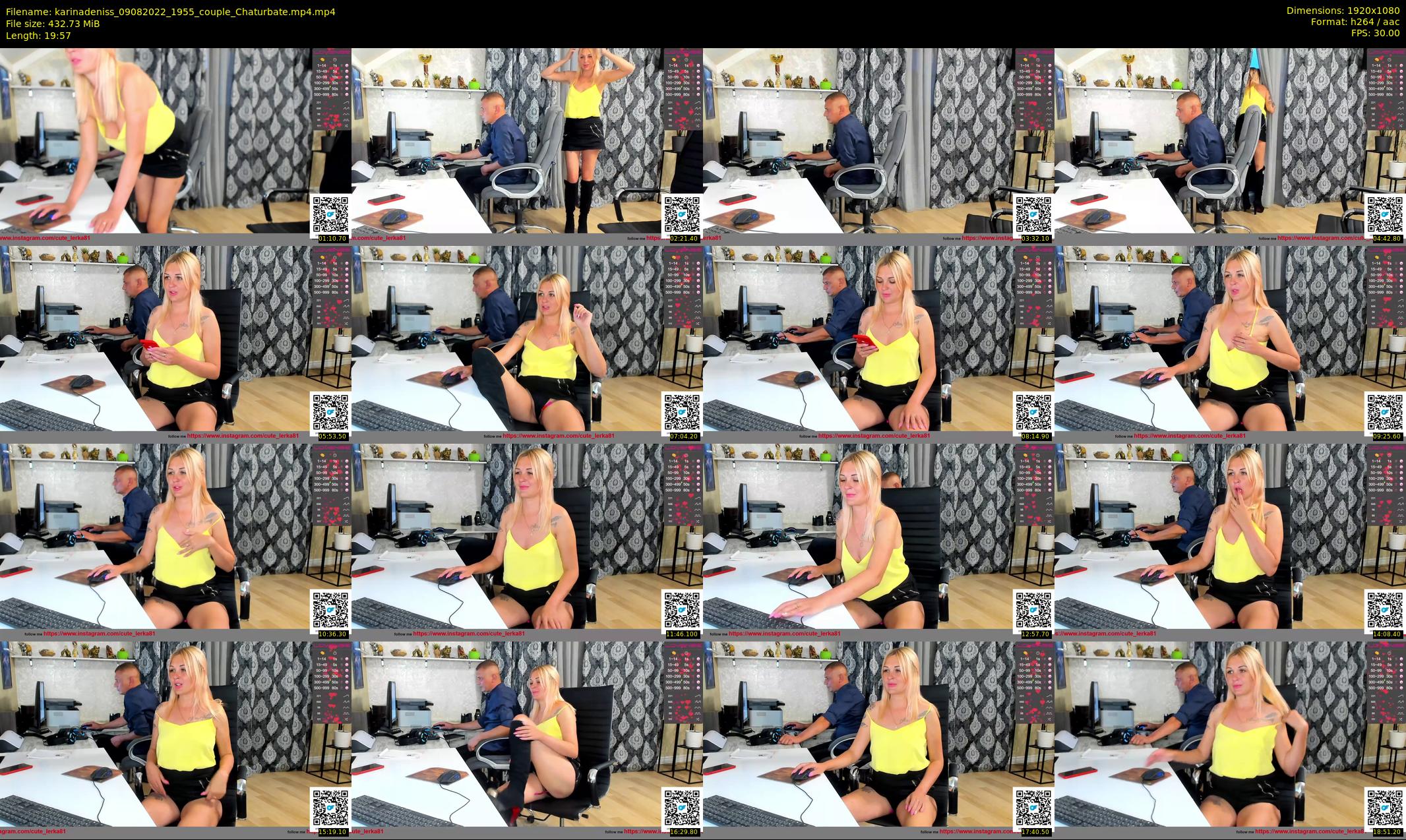 karinadeniss — 20 minute Chaturbate couple cam show recording, 1080p, Aug 9, 2022