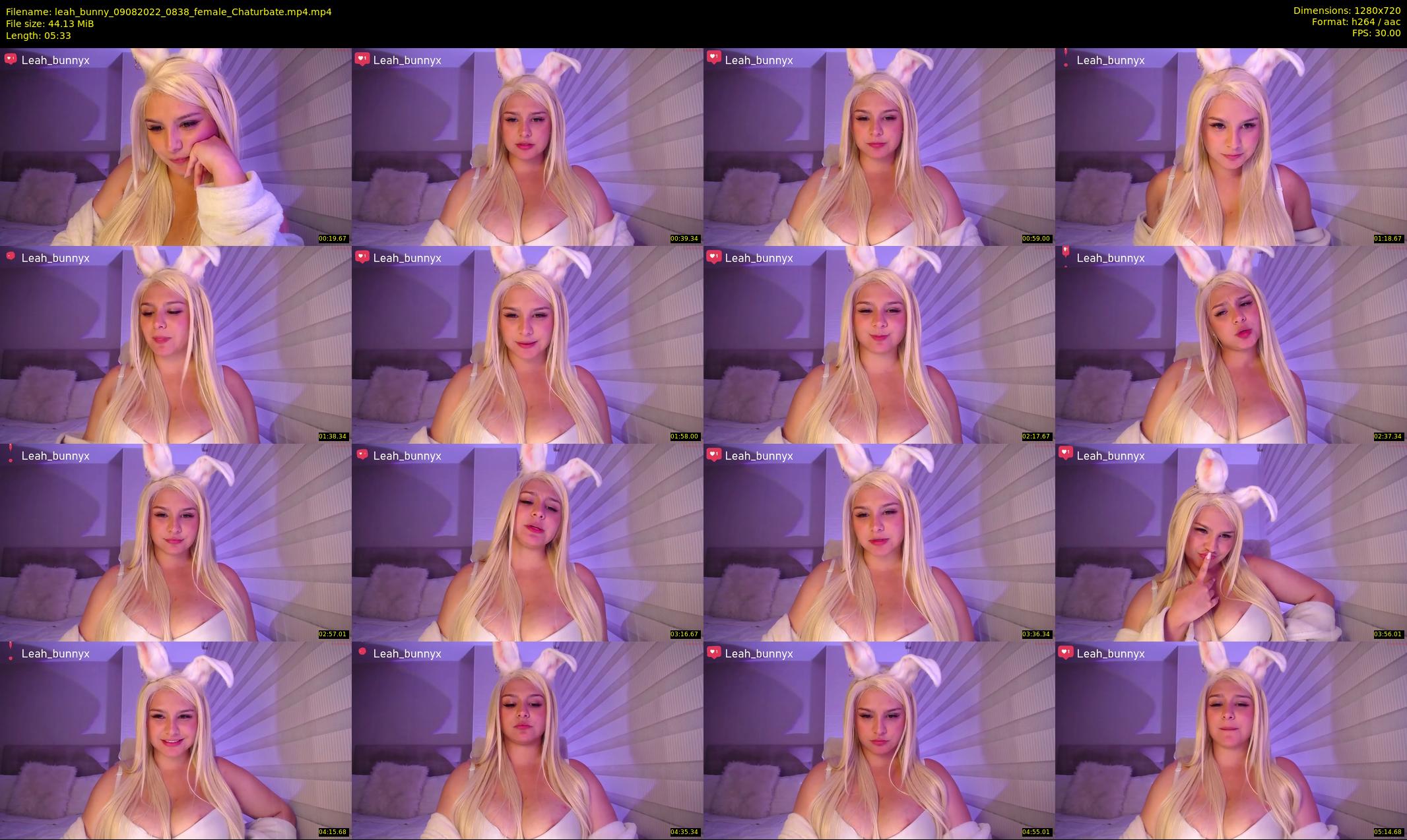 leah_bunny — 6 minute Chaturbate female cam show recording, 720p, Aug 9, 2022