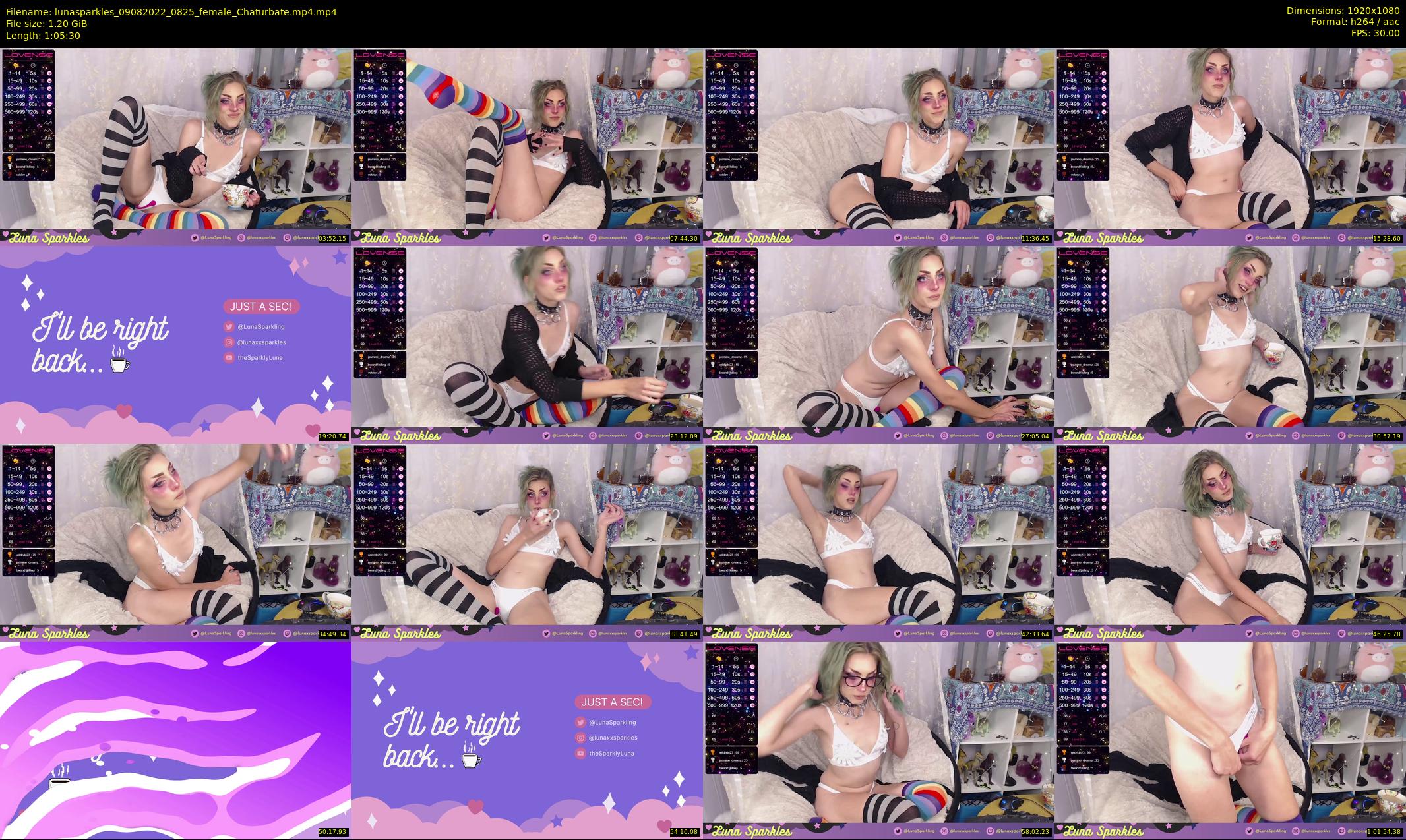 lunasparkles — 66 minute Chaturbate female cam show recording, 1080p, Aug 9, 2022
