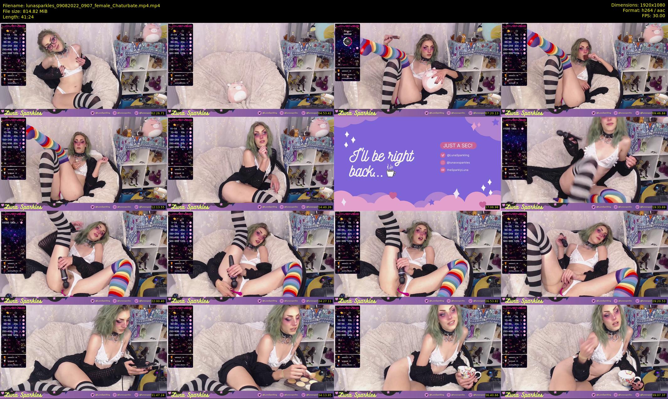 lunasparkles — 42 minute Chaturbate female cam show recording, 1080p, Aug 9, 2022