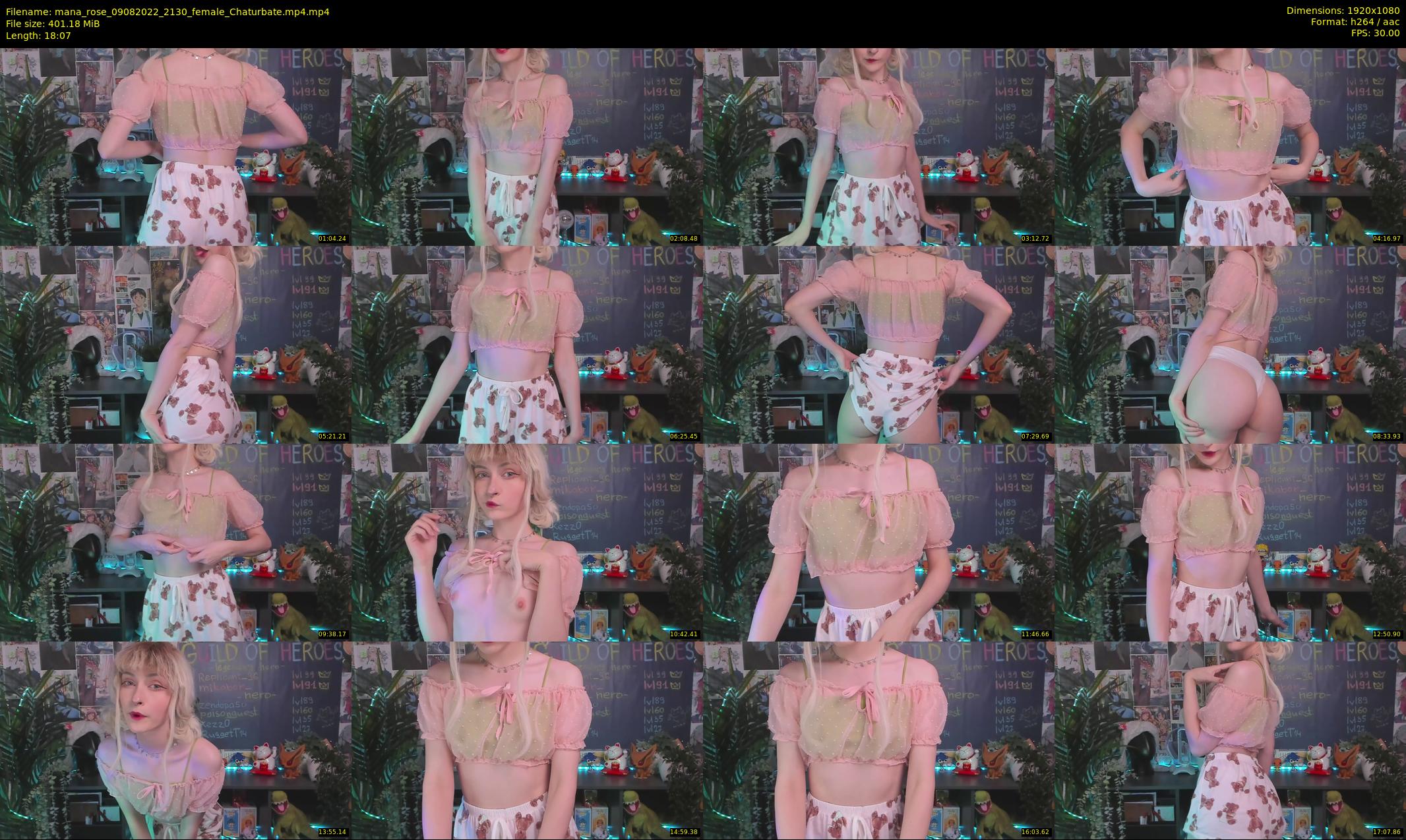 mana_rose — 19 minute Chaturbate female cam show recording, 1080p, Aug 9, 2022