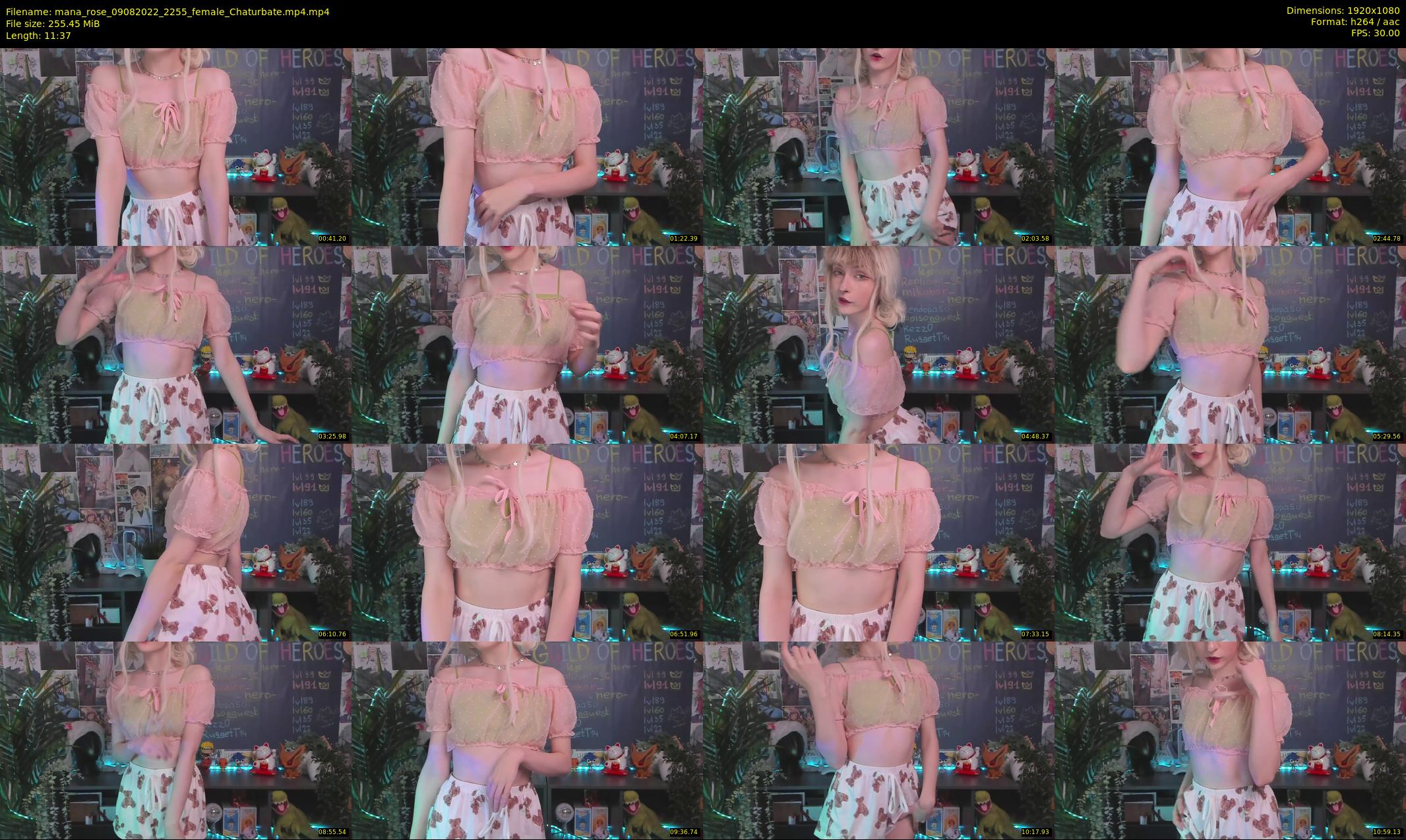 mana_rose — 12 minute Chaturbate female cam show recording, 1080p, Aug 9, 2022