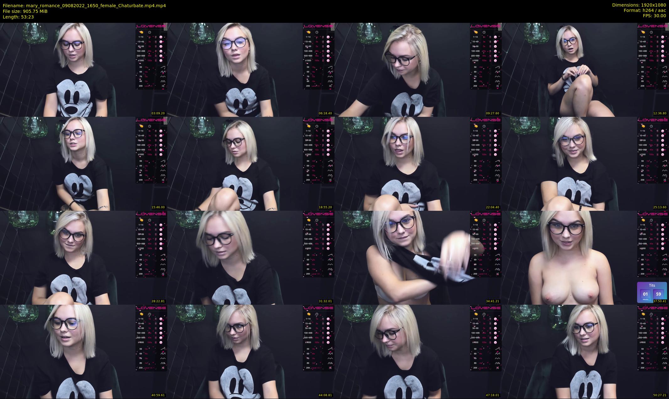 mary_romance — 54 minute Chaturbate female cam show recording, 1080p, Aug 9, 2022