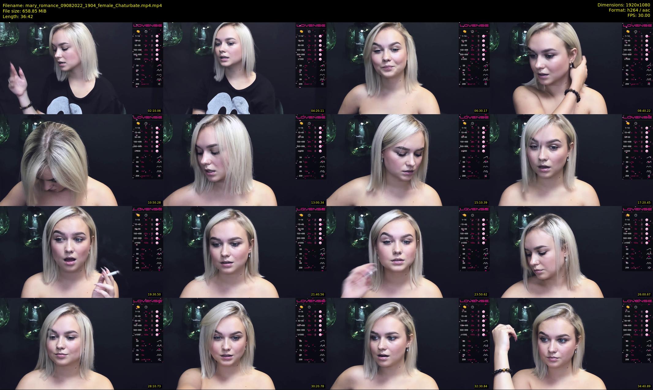 mary_romance — 37 minute Chaturbate female cam show recording, 1080p, Aug 9, 2022