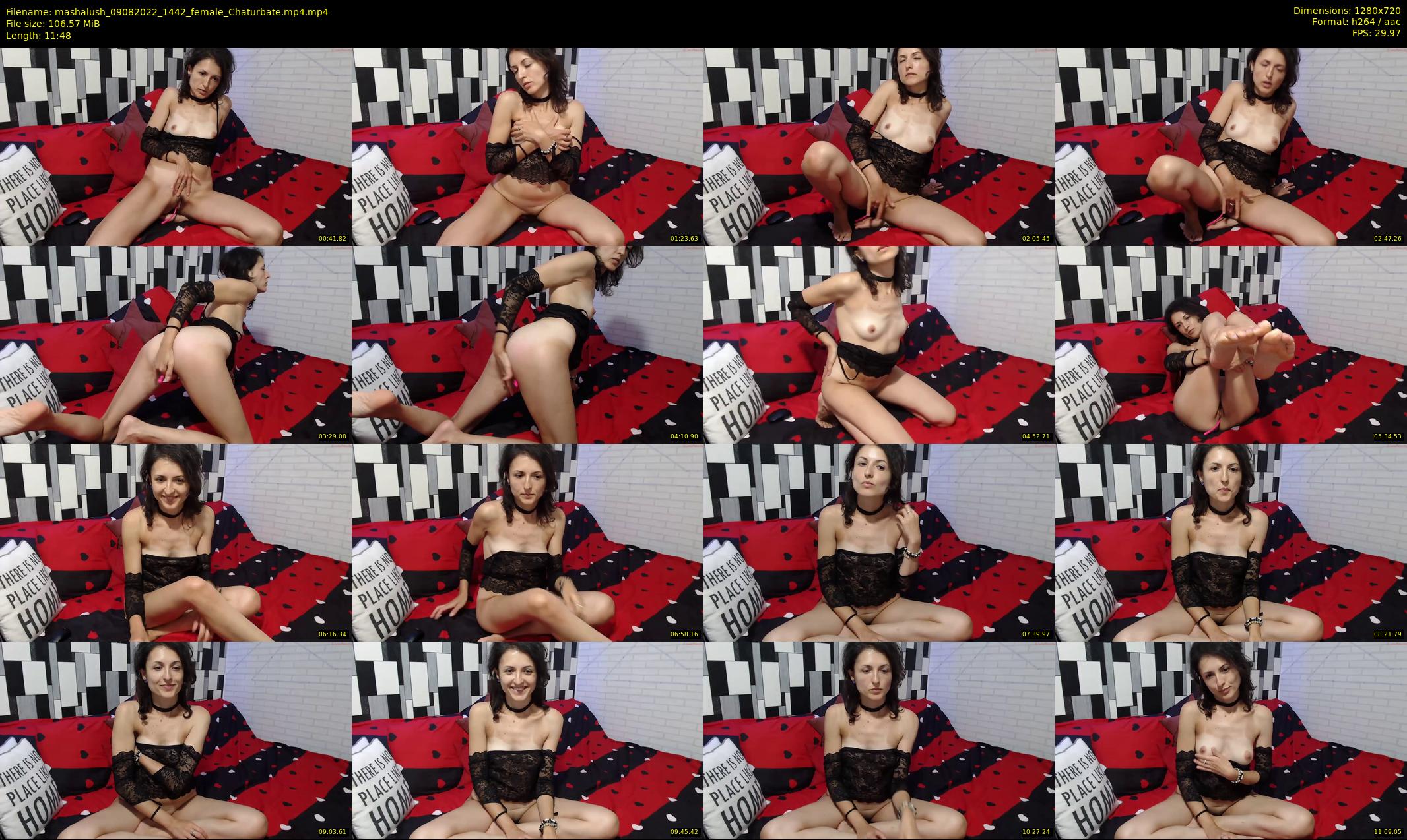 mashalush — 12 minute Chaturbate female cam show recording, 720p, Aug 9, 2022