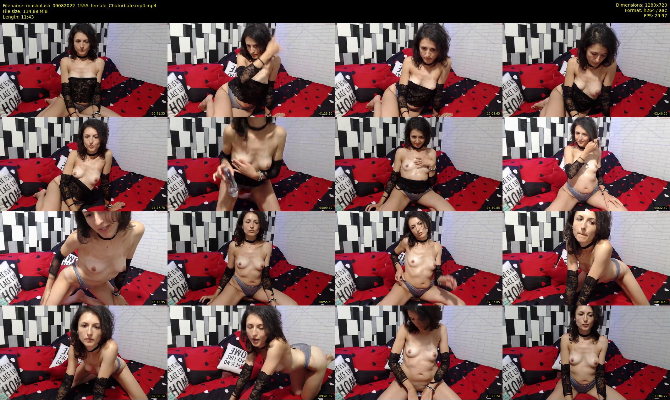 mashalush — 12 minute Chaturbate female cam show recording, 720p, Aug 9, 2022