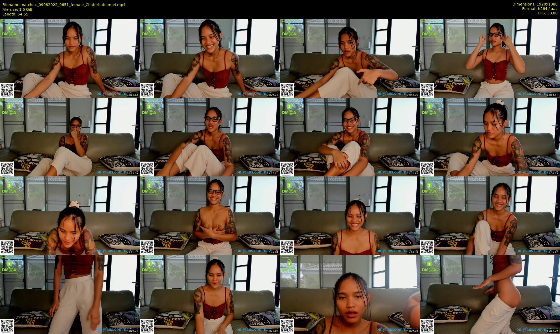 natchac — 55 minute Chaturbate female cam show recording, 1080p, Aug 9, 2022
