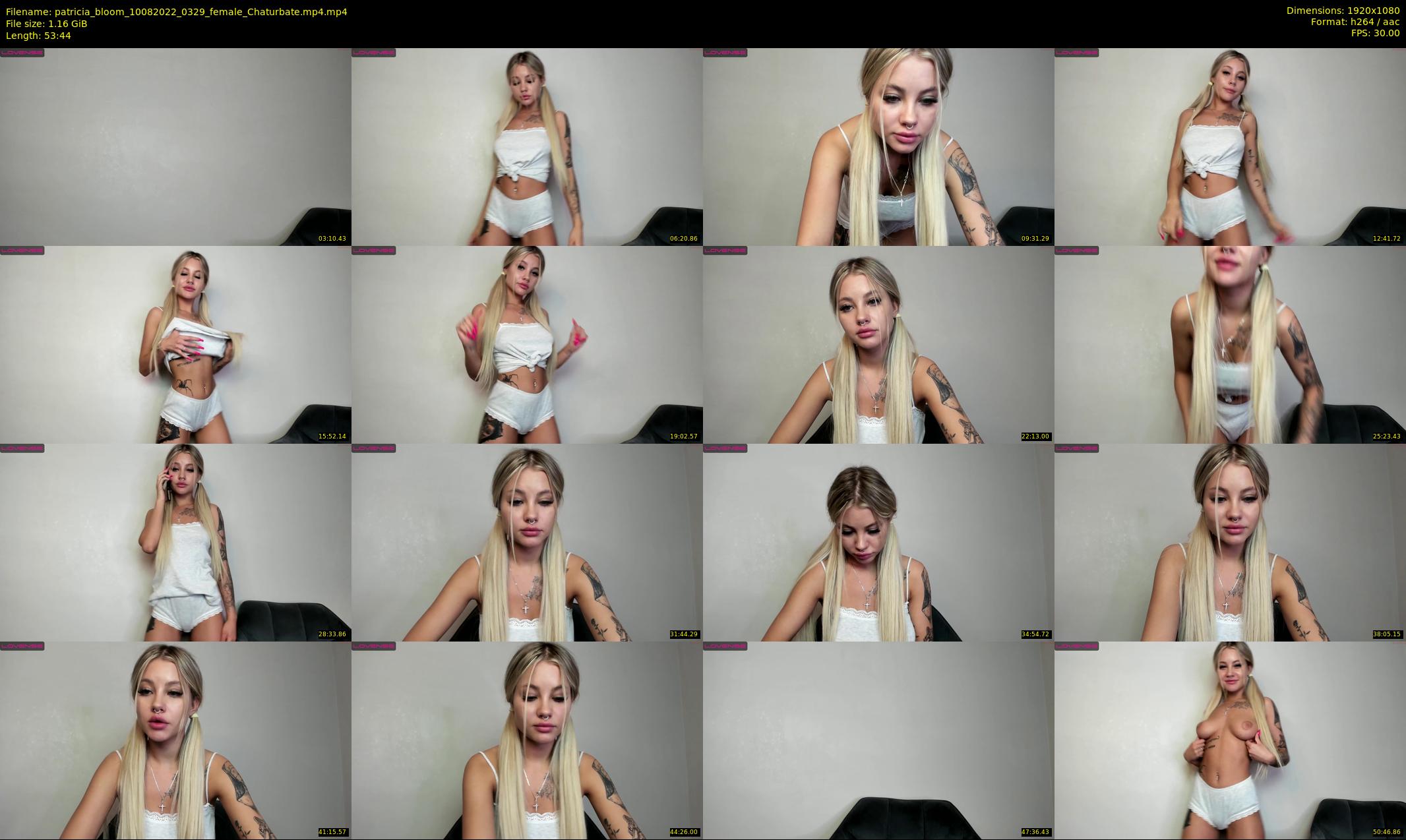 patricia_bloom — 54 minute Chaturbate female cam show recording, 1080p, Aug 10, 2022
