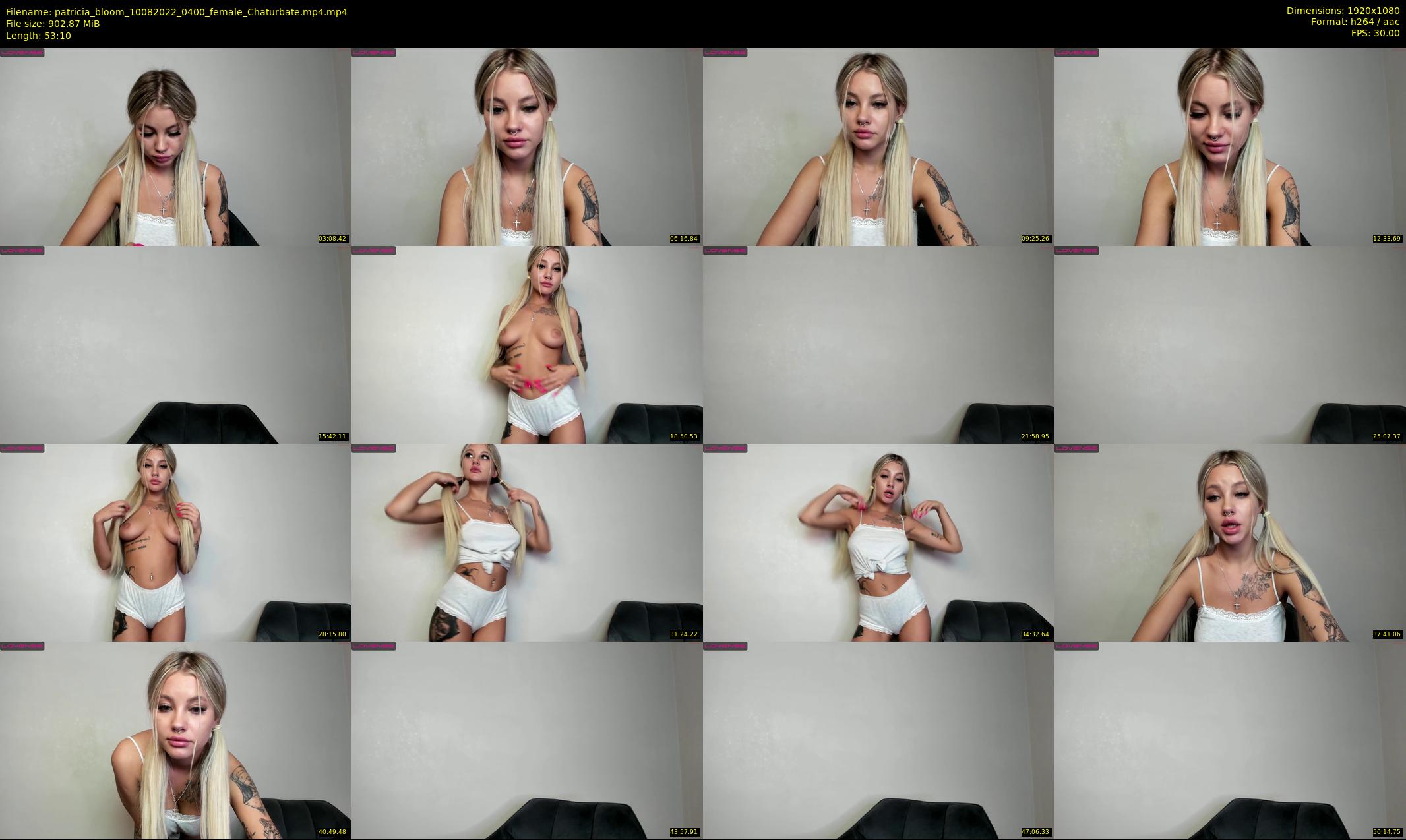 patricia_bloom — 54 minute Chaturbate female cam show recording, 1080p, Aug 10, 2022