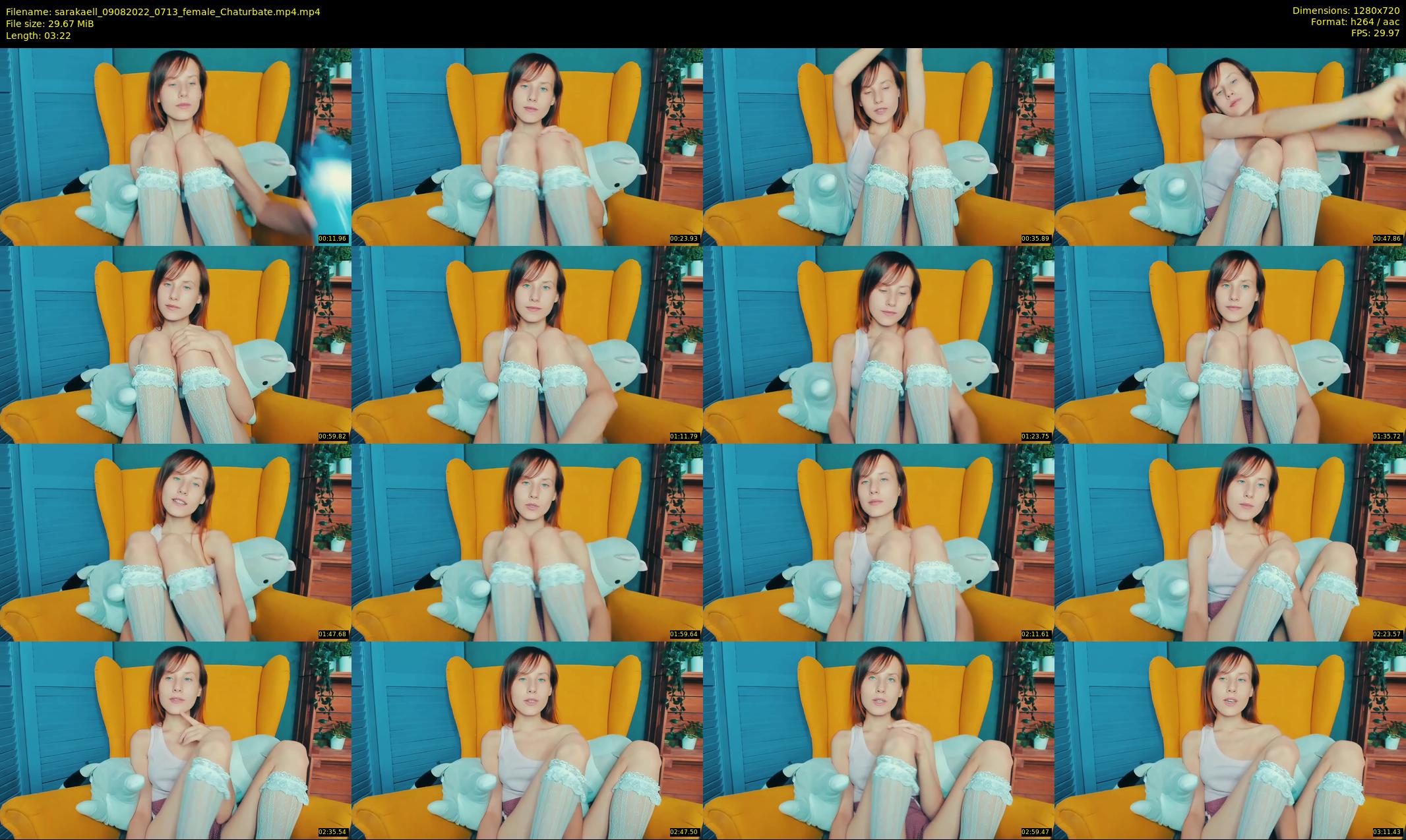 sarakaell — 4 minute Chaturbate female cam show recording, 720p, Aug 9, 2022