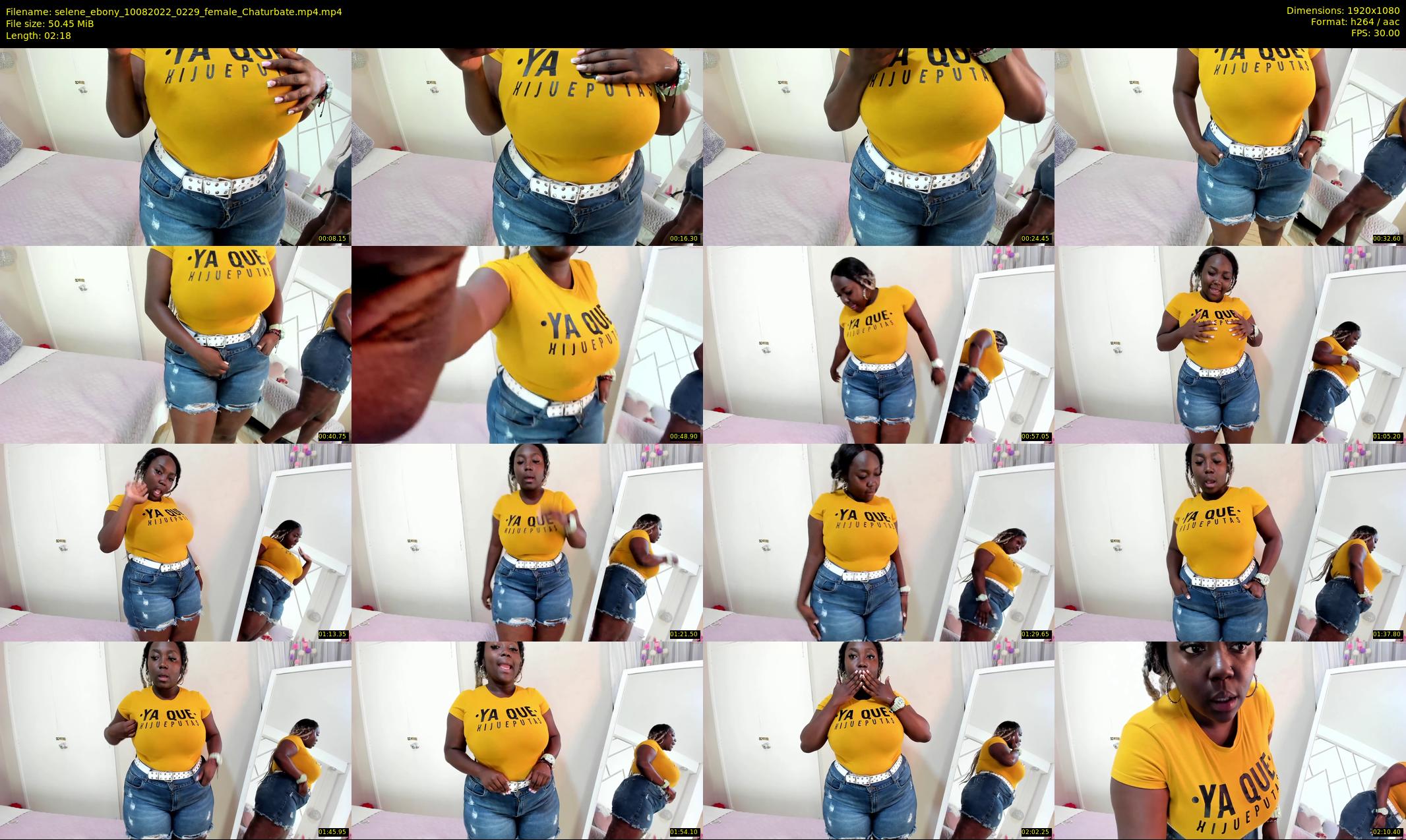 selene_ebony — 3 minute Chaturbate female cam show recording, 1080p, Aug 10, 2022