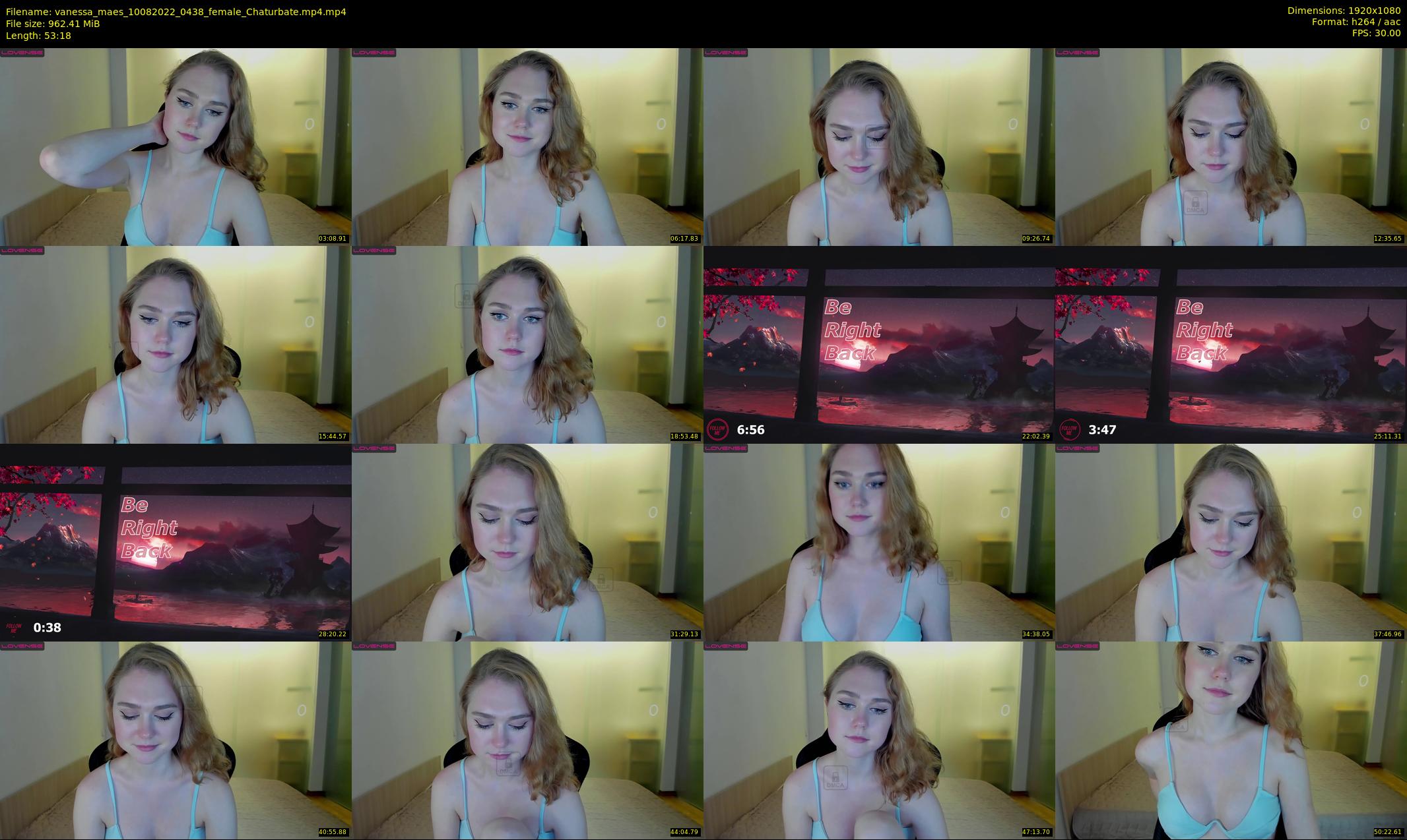 vanessa_maes — 54 minute Chaturbate female cam show recording, 1080p, Aug 10, 2022