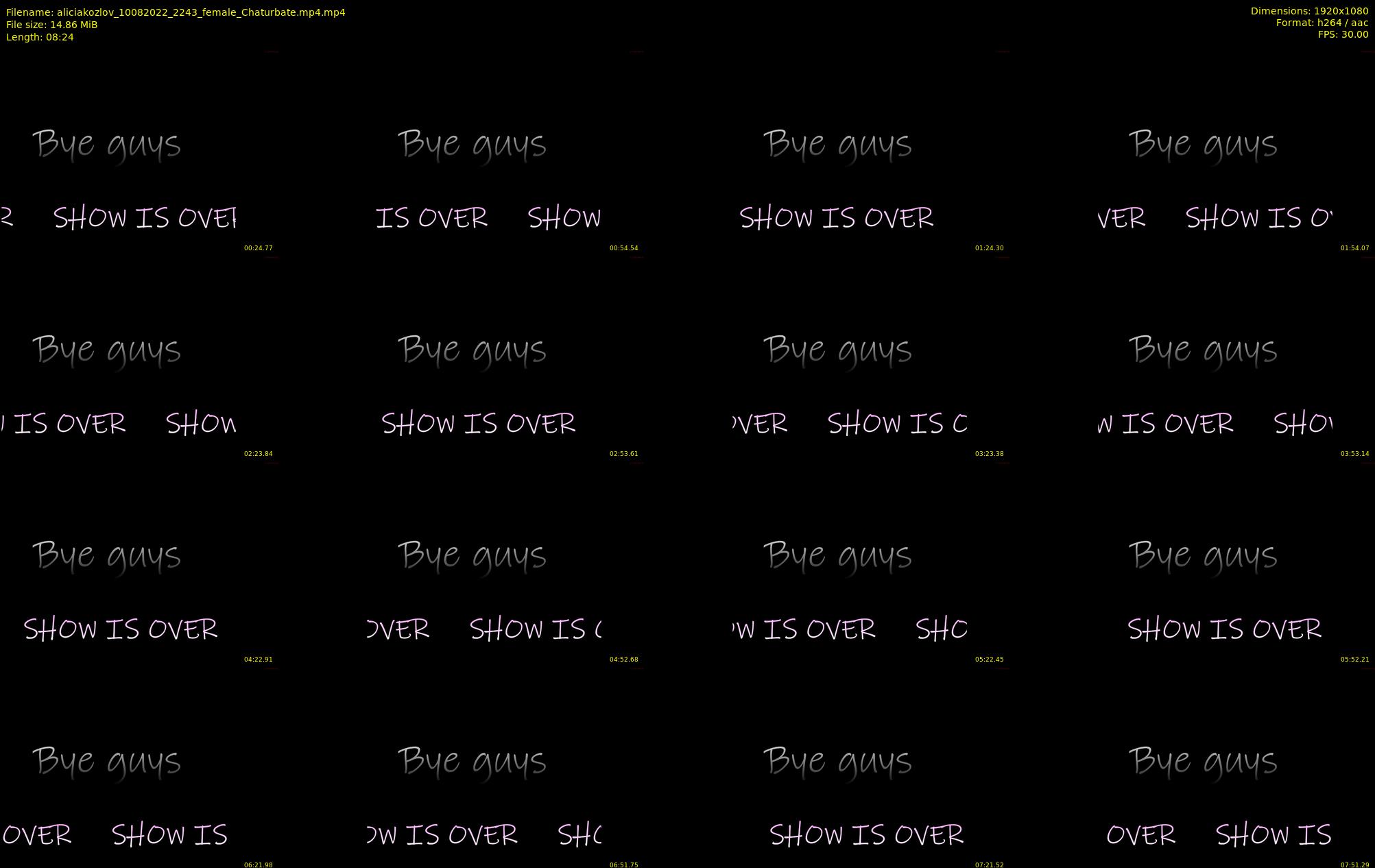 aliciakozlov — 9 minute Chaturbate female cam show recording, 1080p, Aug 10, 2022