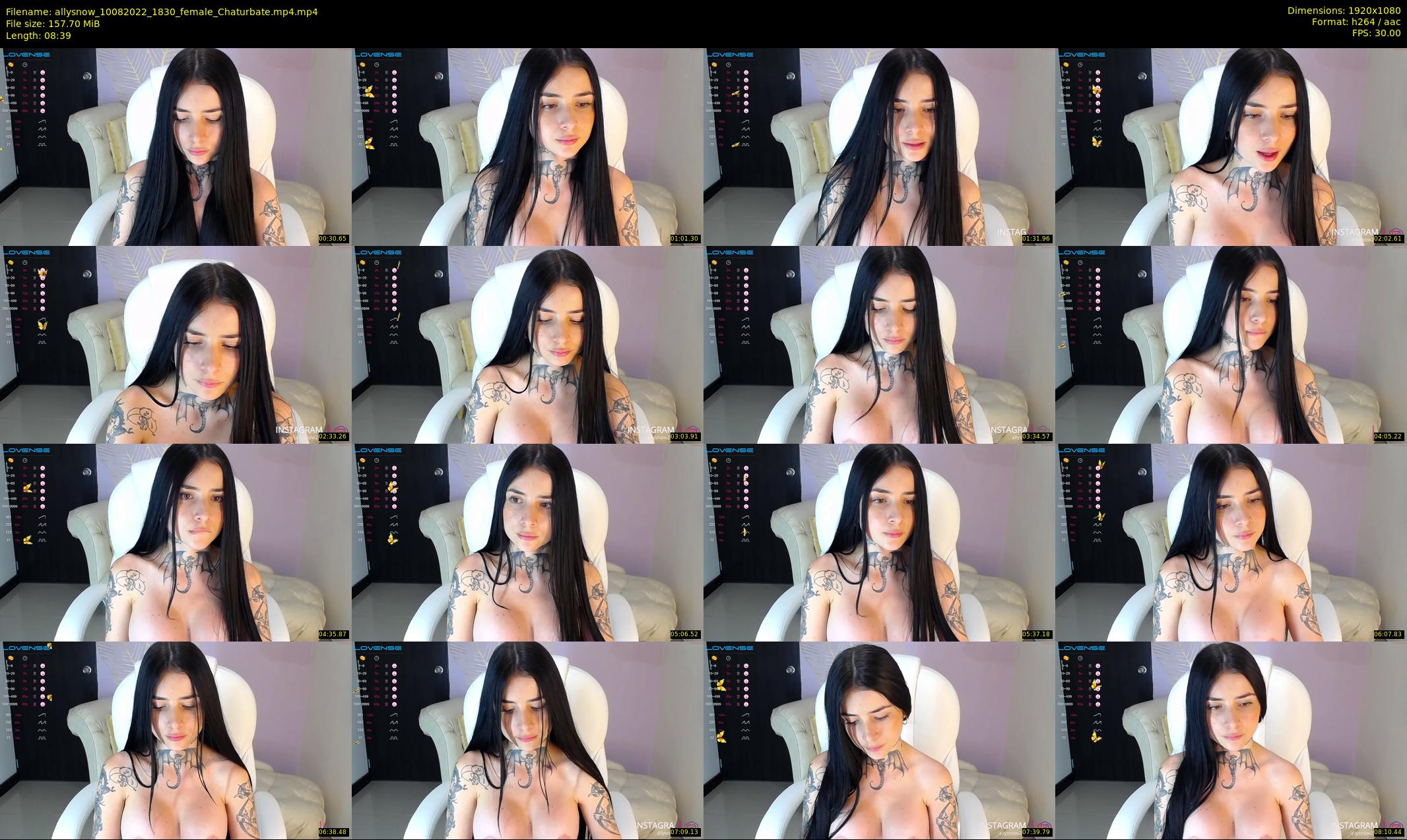 allysnow — 9 minute Chaturbate female cam show recording, 1080p, Aug 10, 2022
