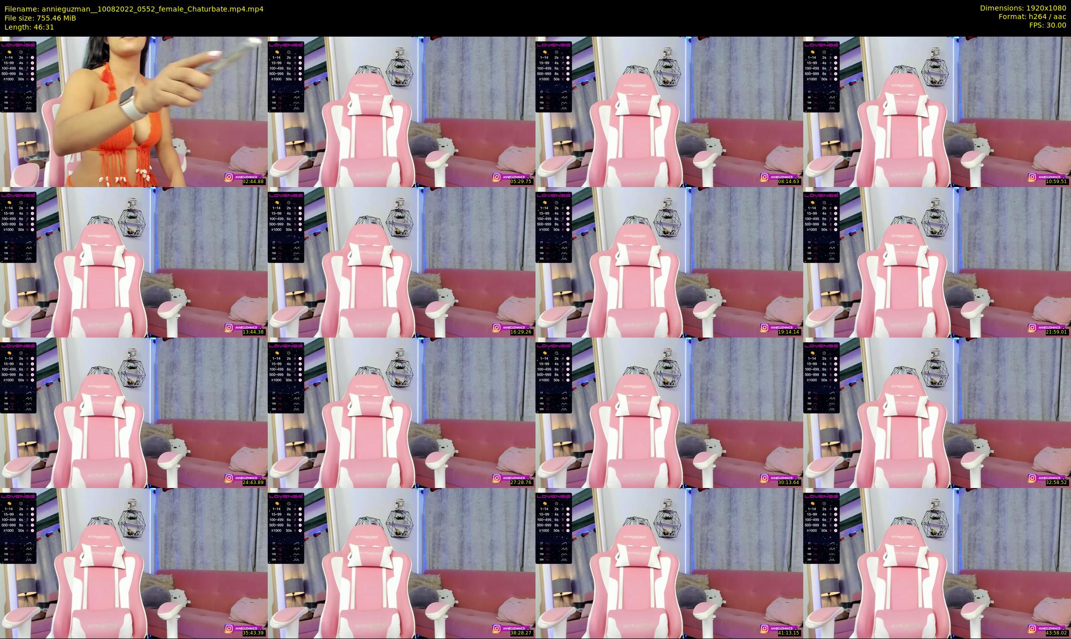 annieguzman_ — 47 minute Chaturbate female cam show recording, 1080p, Aug 10, 2022