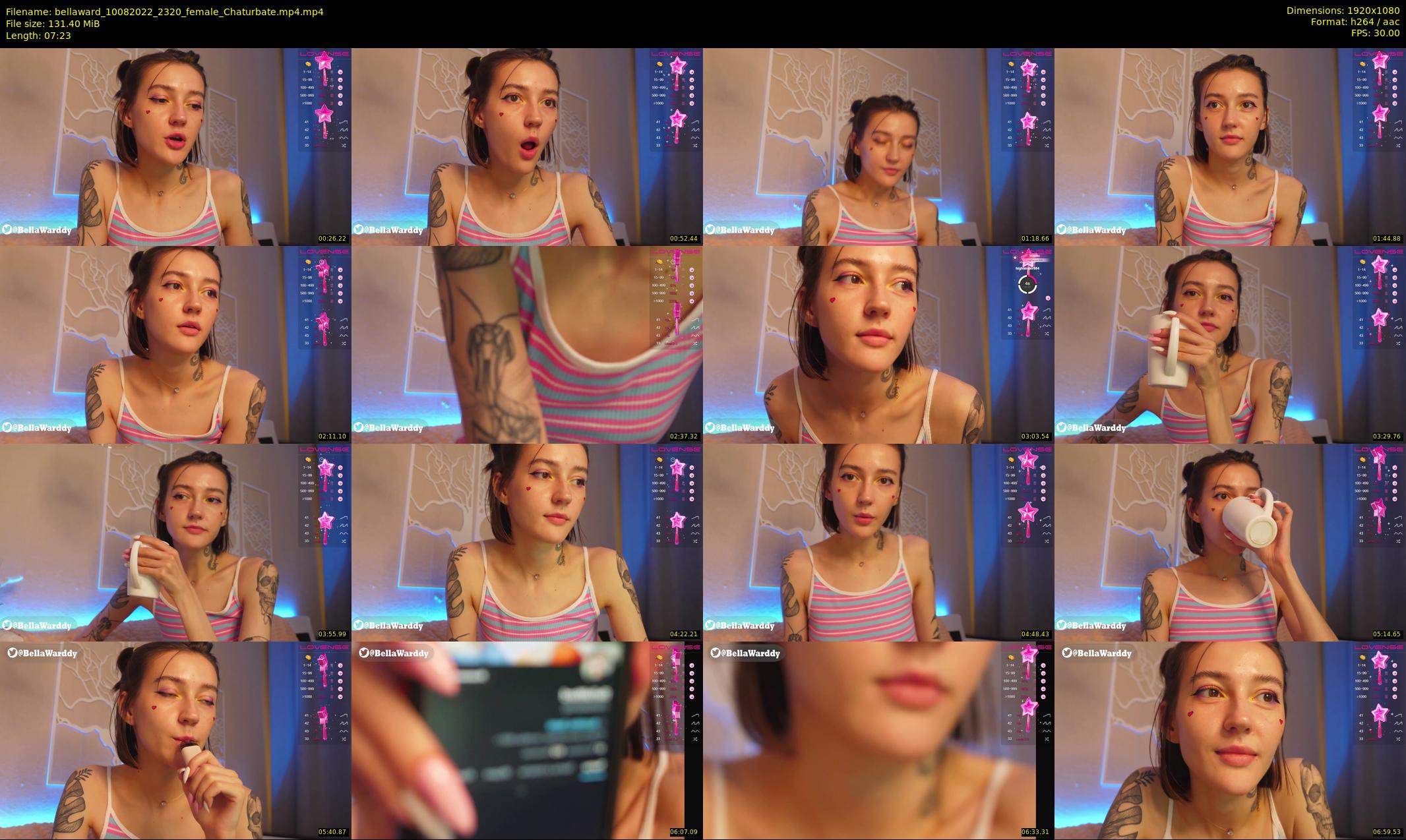 bellaward — 8 minute Chaturbate female cam show recording, 1080p, Aug 10, 2022