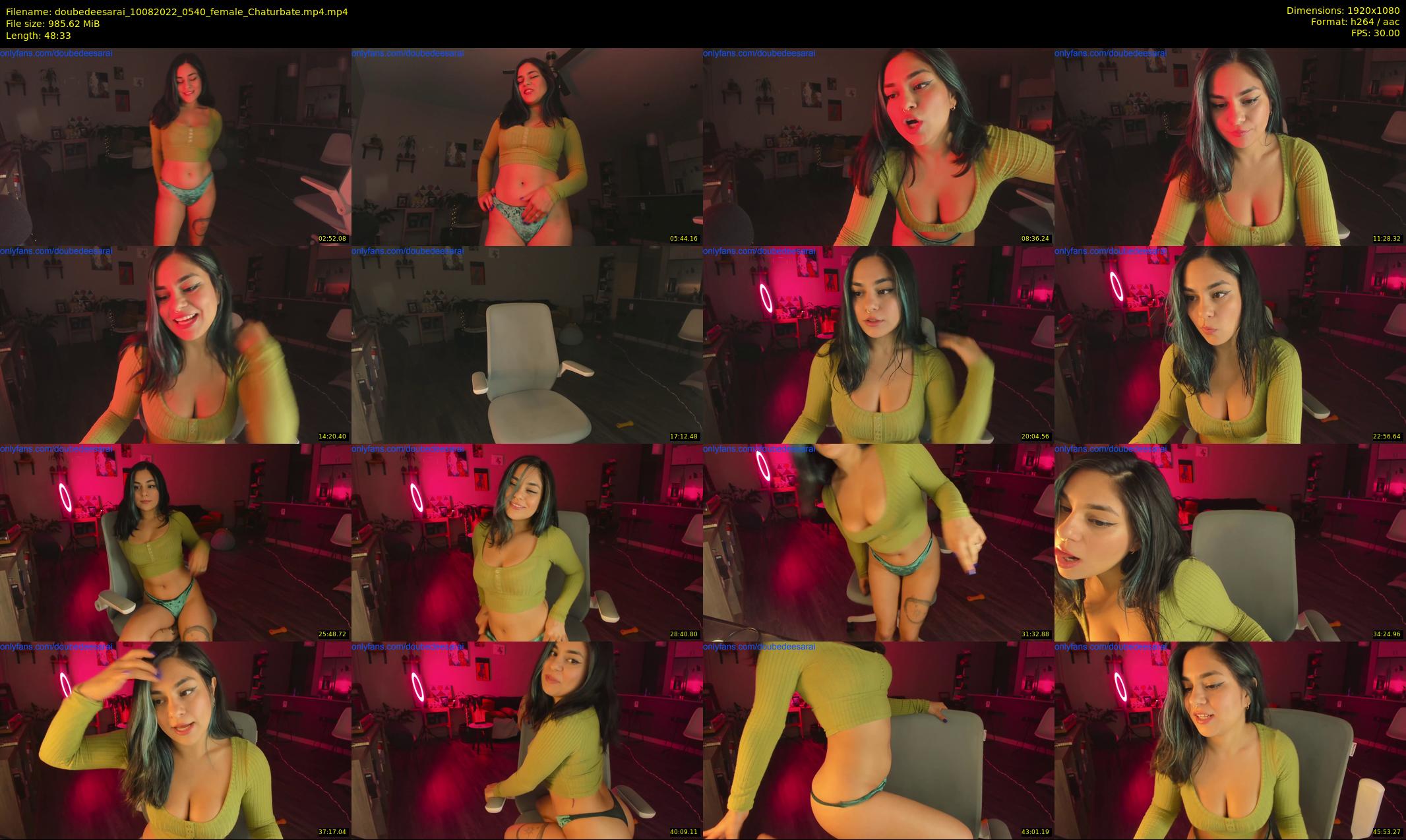 doubedeesarai — 49 minute Chaturbate female cam show recording, 1080p, Aug 10, 2022