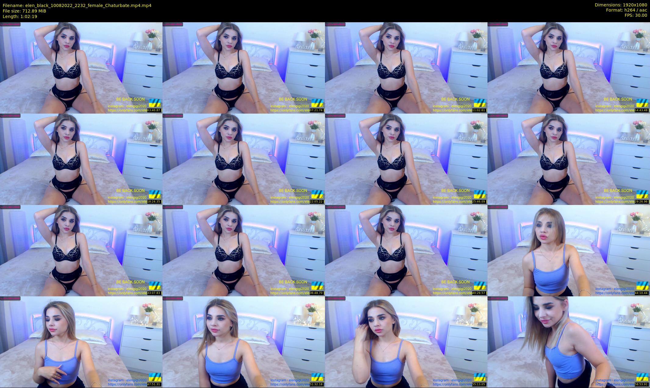 elen_black — 63 minute Chaturbate female cam show recording, 1080p, Aug 10, 2022