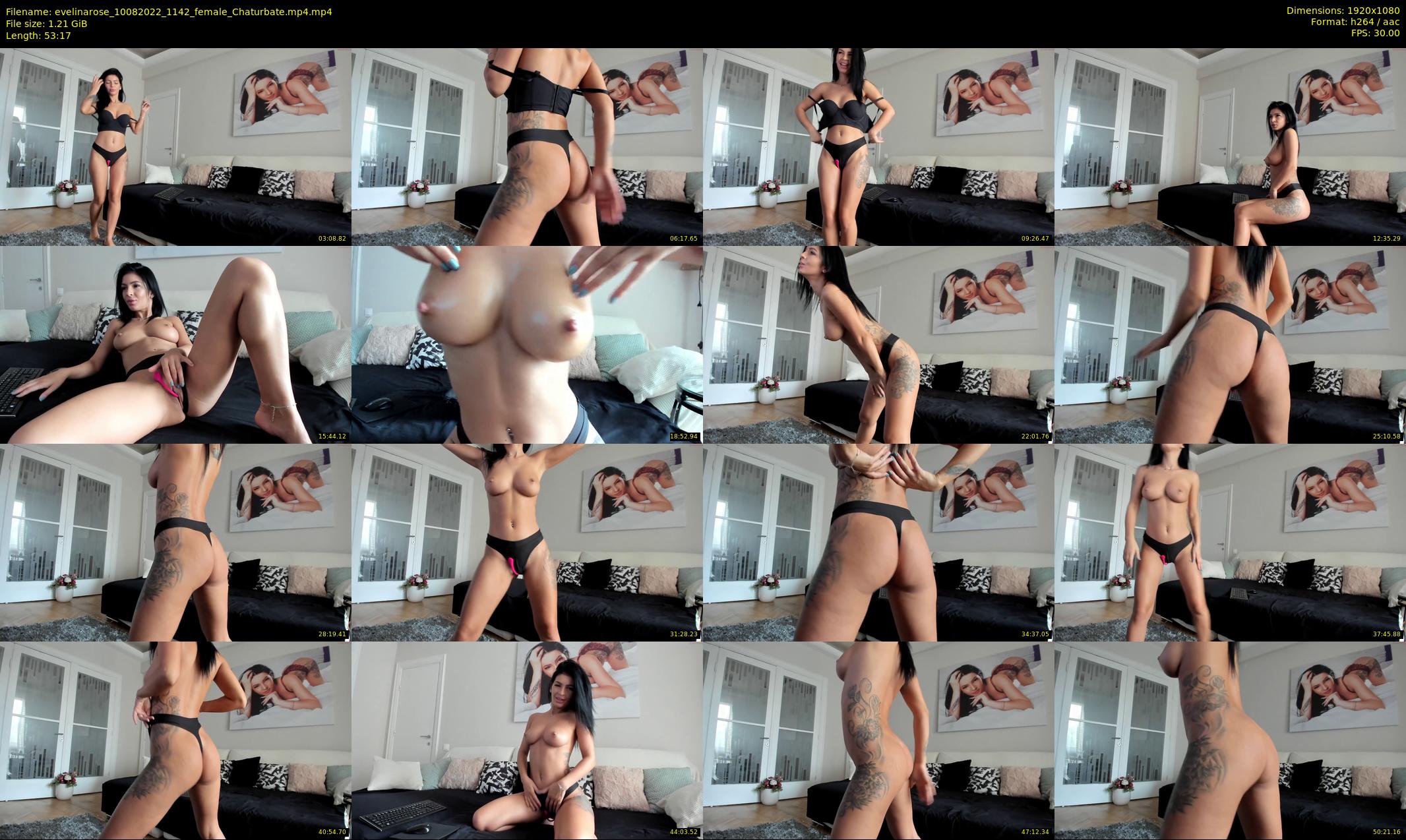 evelinarose — 54 minute Chaturbate female cam show recording, 1080p, Aug 10, 2022