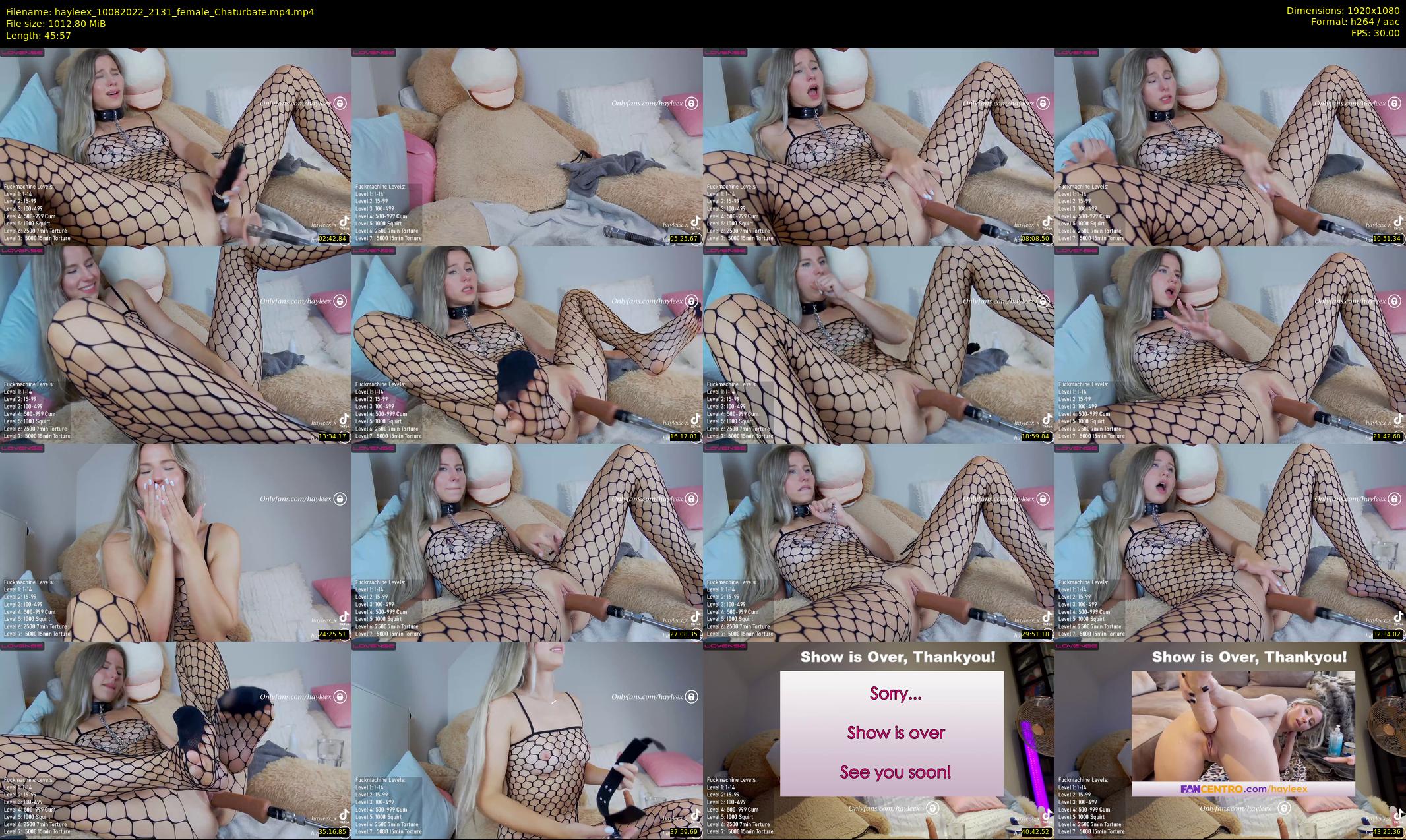 hayleex — 46 minute Chaturbate female cam show recording, 1080p, Aug 10, 2022