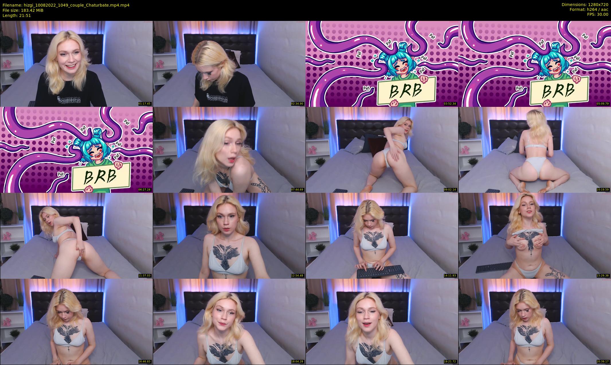 hizgi — 22 minute Chaturbate couple cam show recording, 720p, Aug 10, 2022