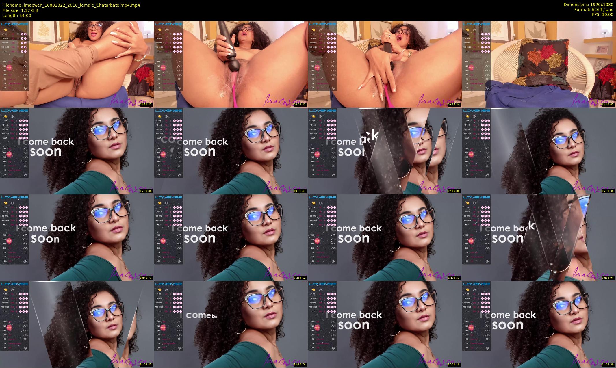 imacwen — 54 minute Chaturbate female cam show recording, 1080p, Aug 10, 2022