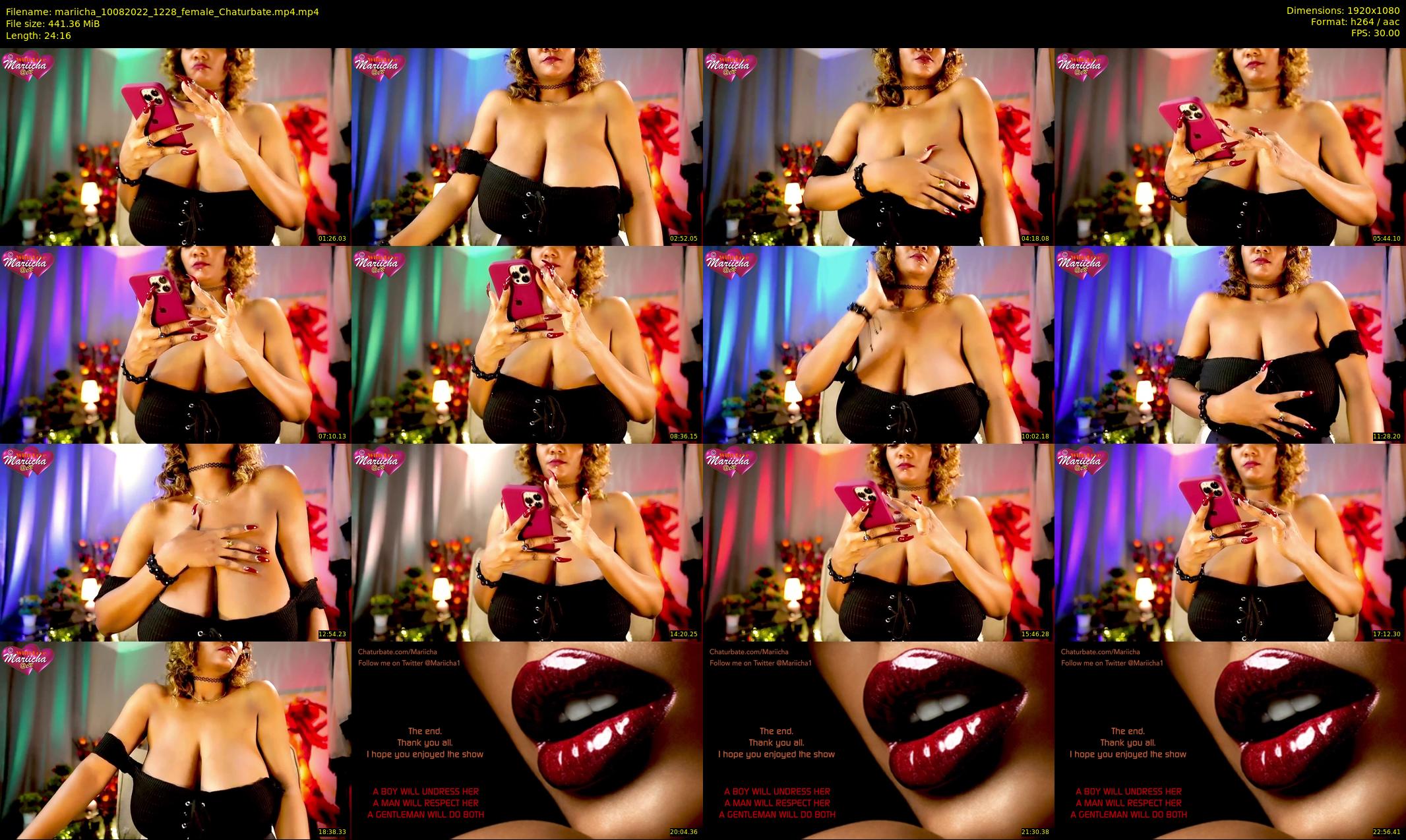mariicha — 25 minute Chaturbate female cam show recording, 1080p, Aug 10, 2022
