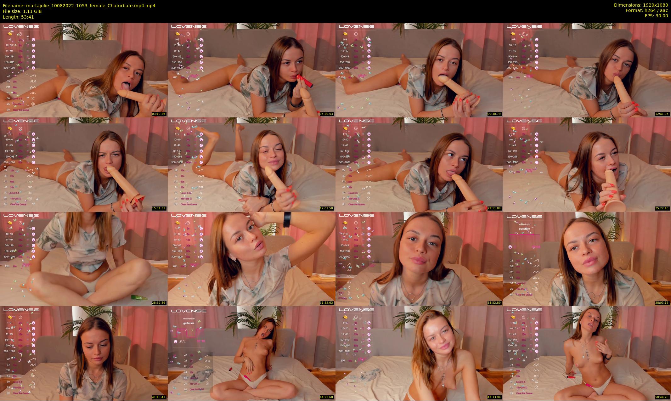 martajolie — 54 minute Chaturbate female cam show recording, 1080p, Aug 10, 2022