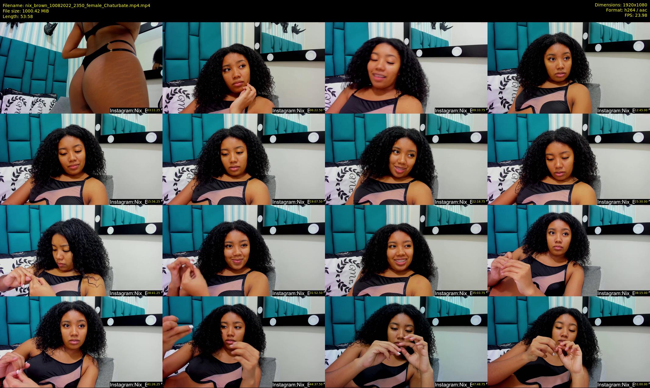 nix_brown — 54 minute Chaturbate female cam show recording, 1080p, Aug 10, 2022