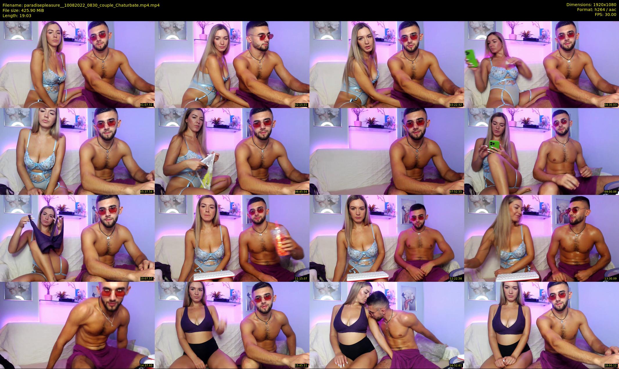 paradisepleasure_ — 20 minute Chaturbate couple cam show recording, 1080p, Aug 10, 2022