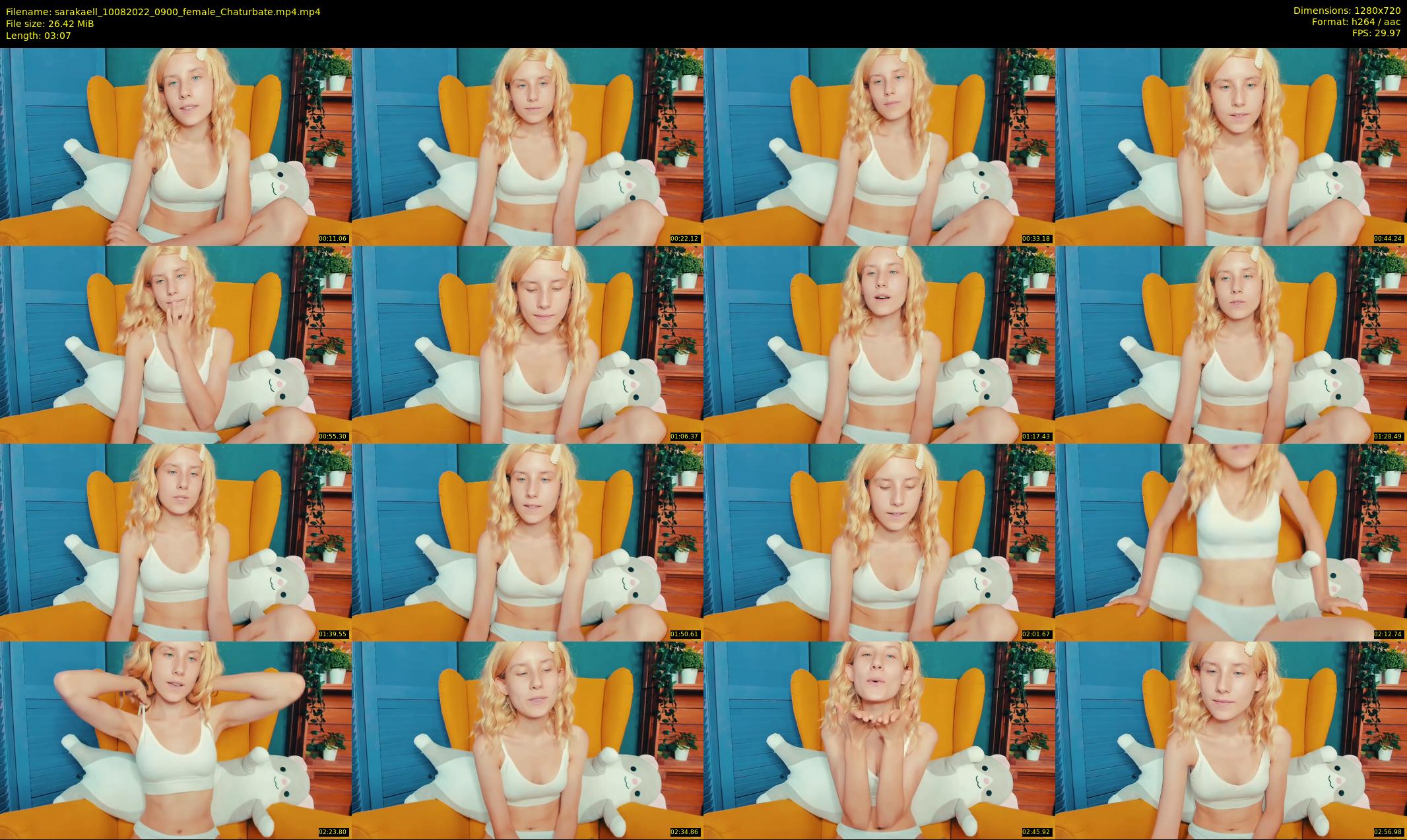 sarakaell — 4 minute Chaturbate female cam show recording, 720p, Aug 10, 2022