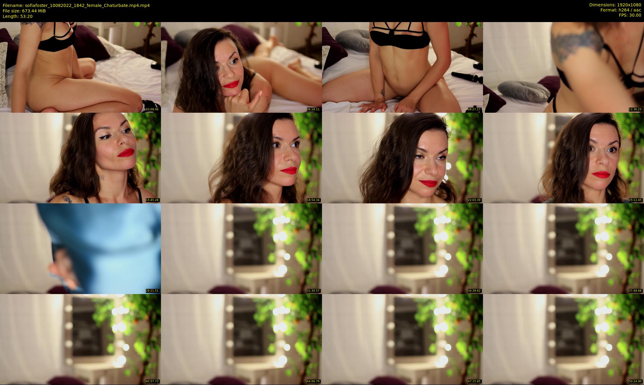 sofiafoster — 54 minute Chaturbate female cam show recording, 1080p, Aug 10, 2022