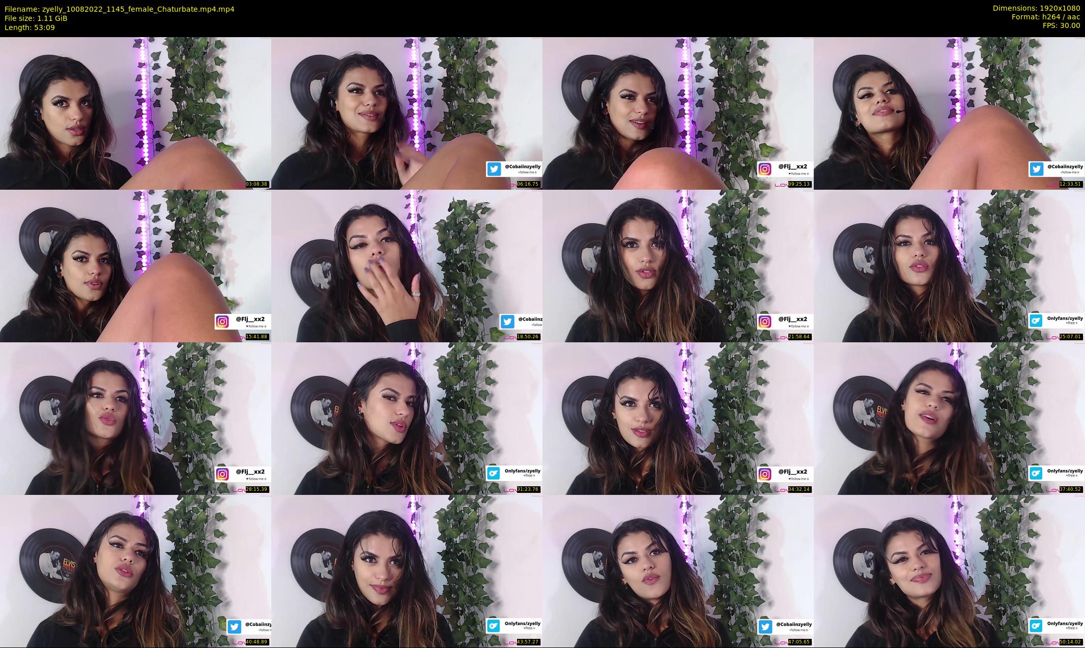 zyelly — 54 minute Chaturbate female cam show recording, 1080p, Aug 10, 2022