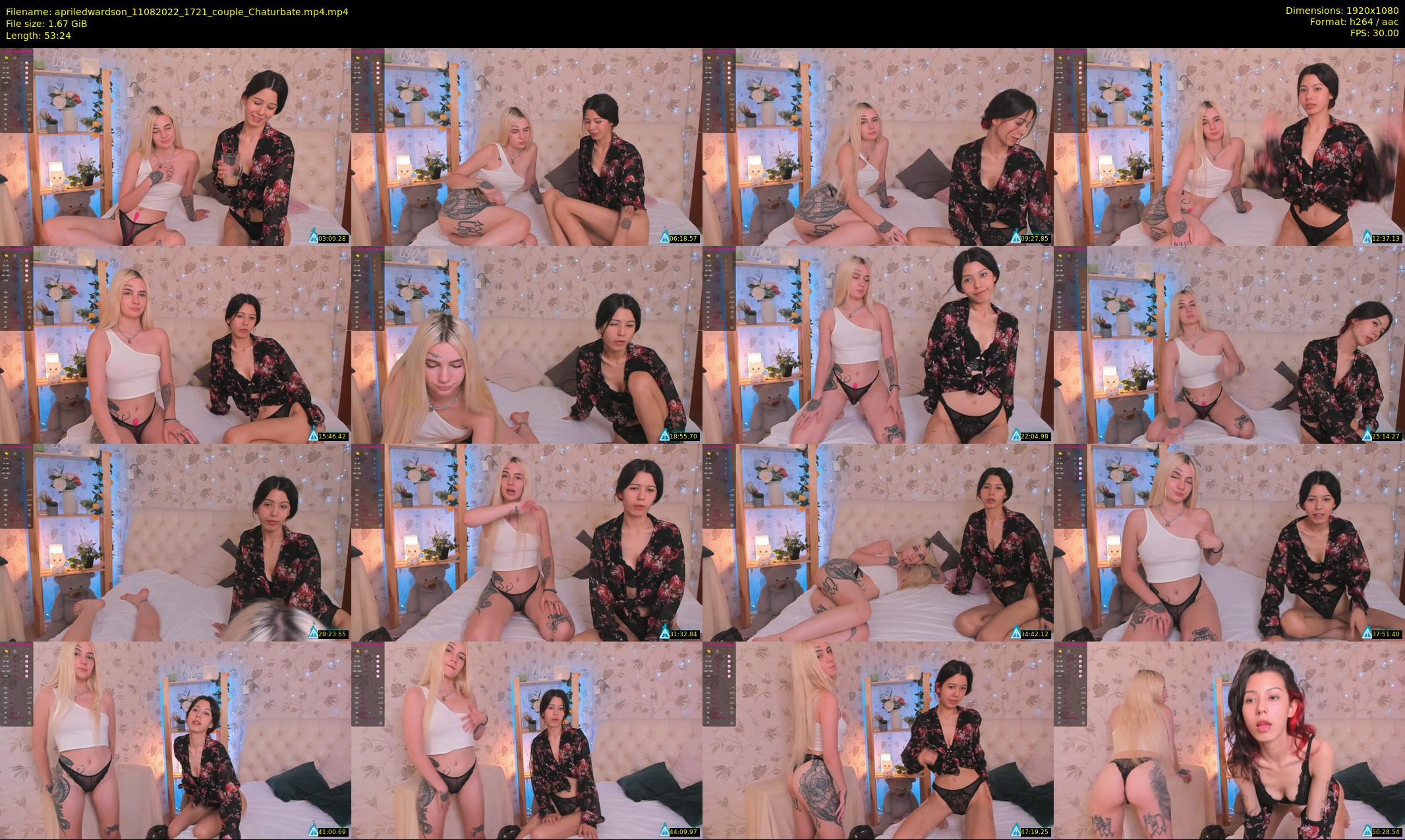 apriledwardson — 54 minute Chaturbate couple cam show recording, 1080p, Aug 11, 2022