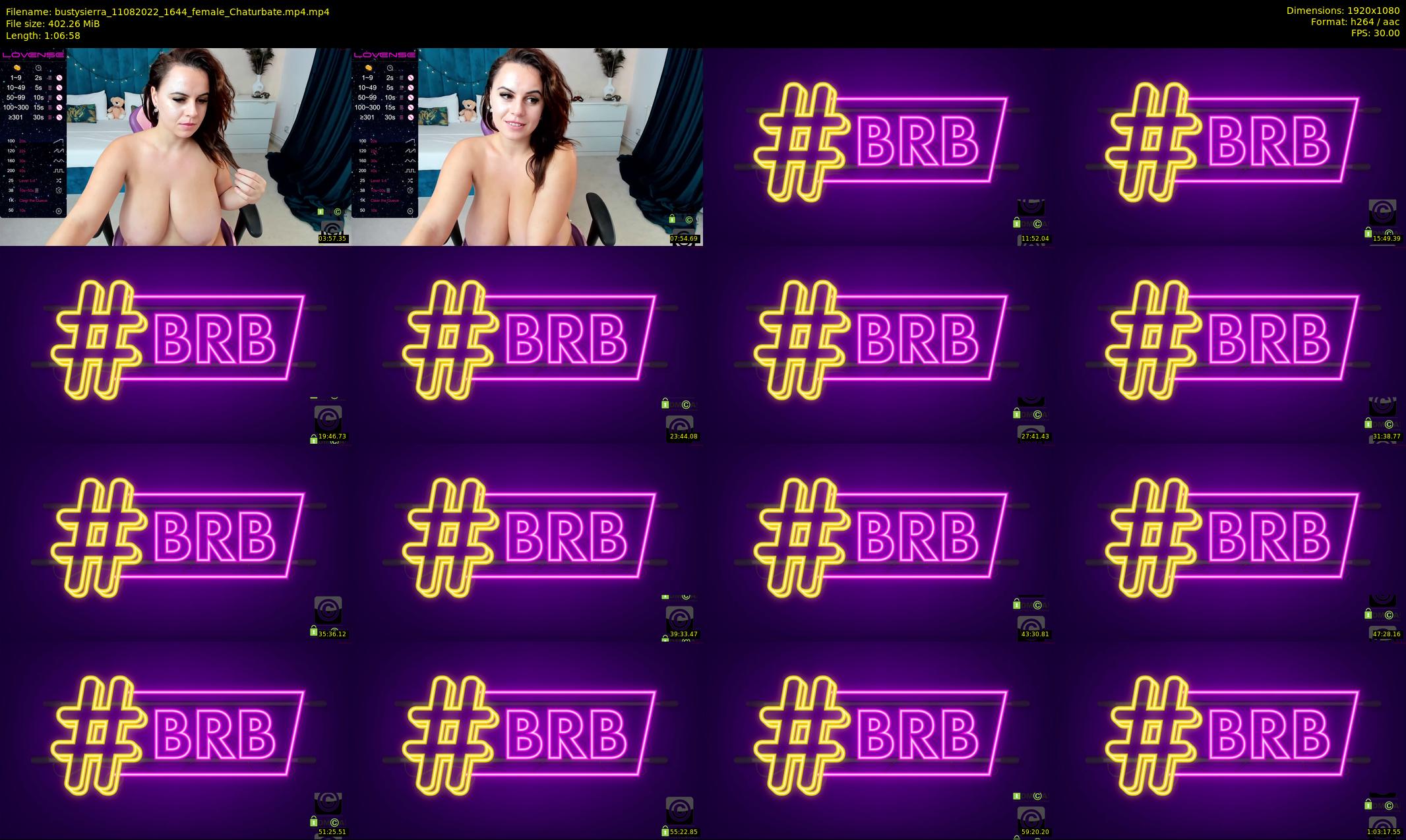 bustysierra — 67 minute Chaturbate female cam show recording, 1080p, Aug 11, 2022