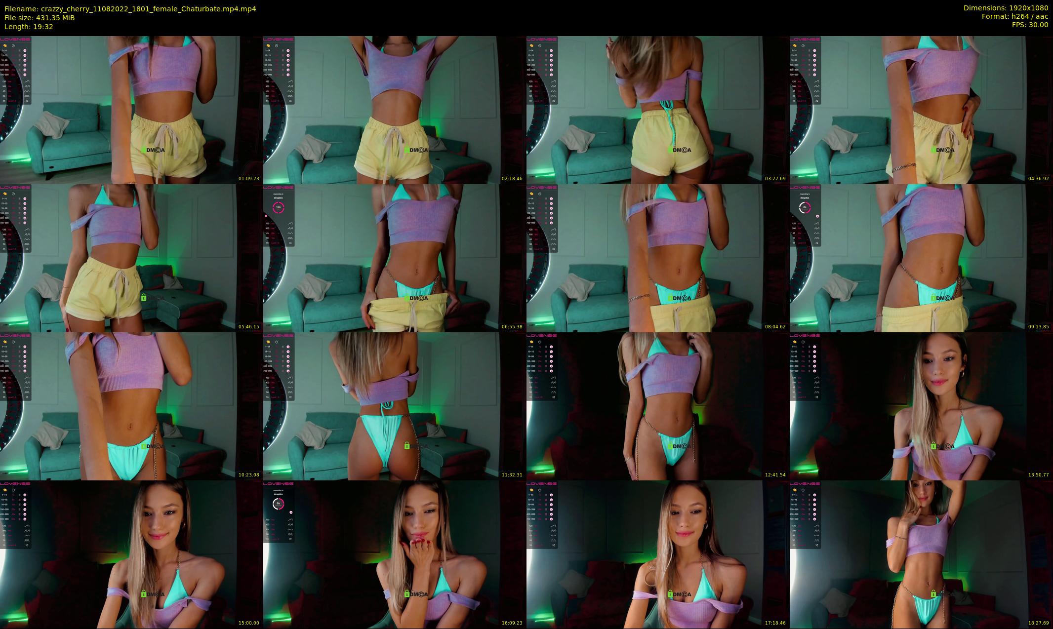crazzy_cherry — 20 minute Chaturbate female cam show recording, 1080p, Aug 11, 2022