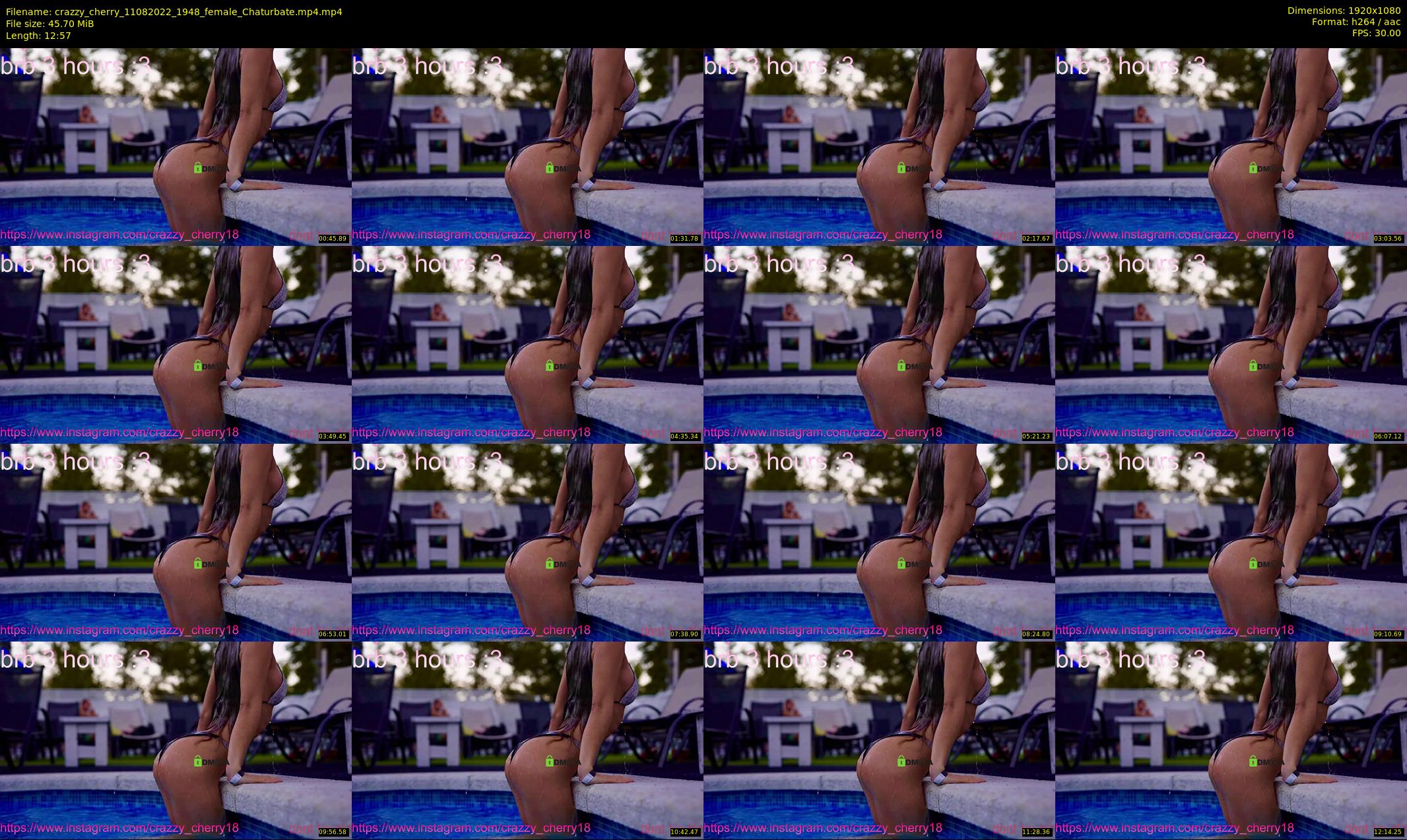 crazzy_cherry — 13 minute Chaturbate female cam show recording, 1080p, Aug 11, 2022