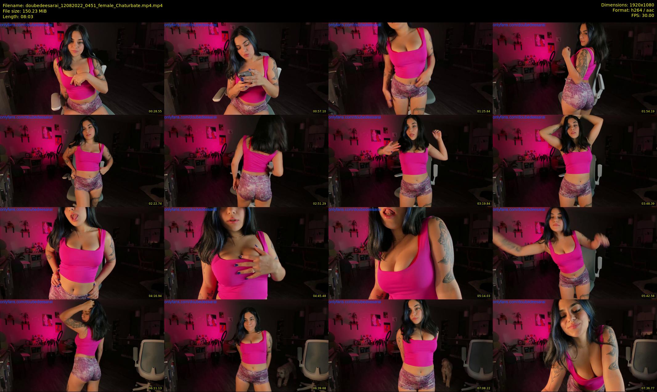 doubedeesarai — 9 minute Chaturbate female cam show recording, 1080p, Aug 12, 2022