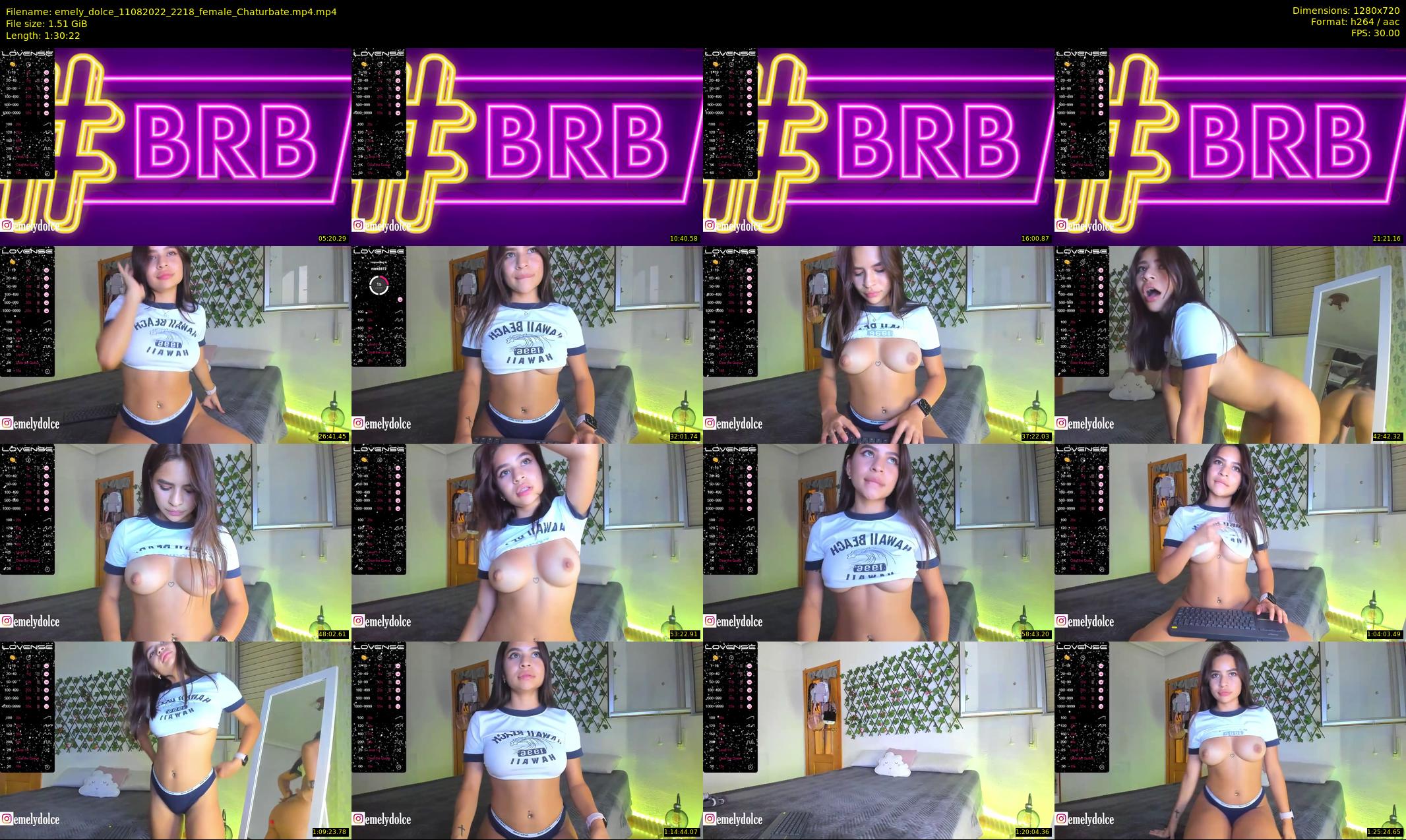 emely_dolce — 91 minute Chaturbate female cam show recording, 720p, Aug 11, 2022