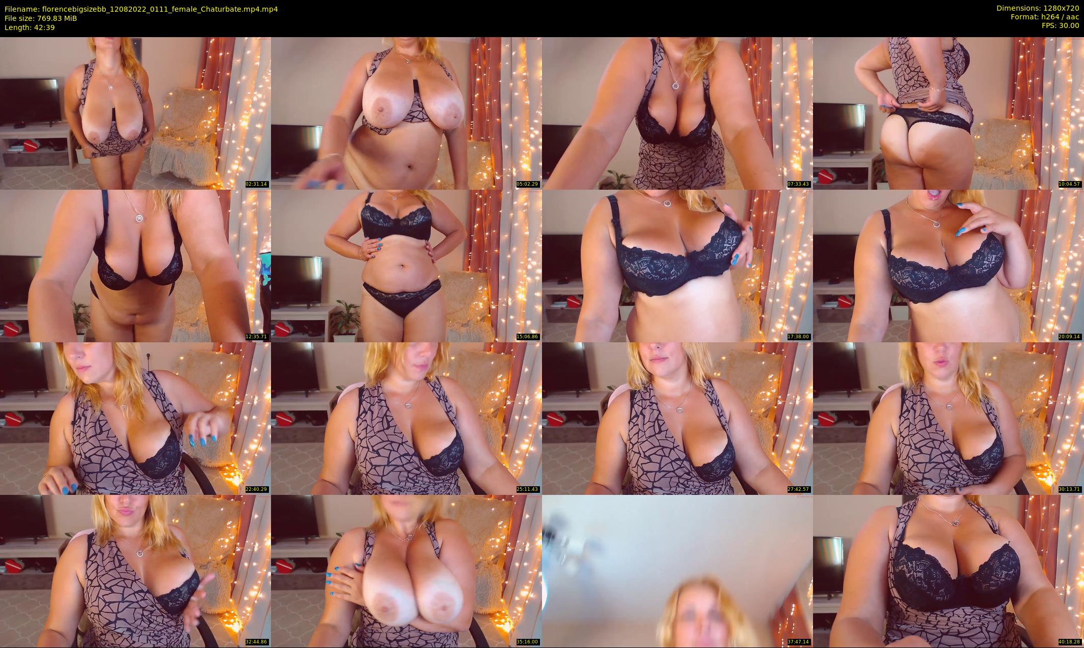 florencebigsizebb — 43 minute Chaturbate female cam show recording, 720p, Aug 12, 2022