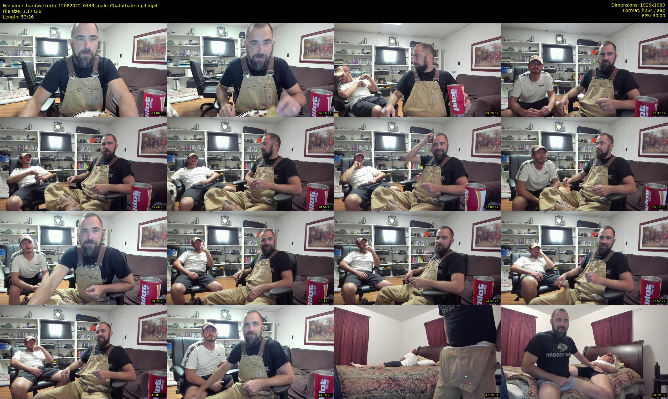 hardworkertn — 54 minute Chaturbate male cam show recording, 1080p, Aug 12, 2022