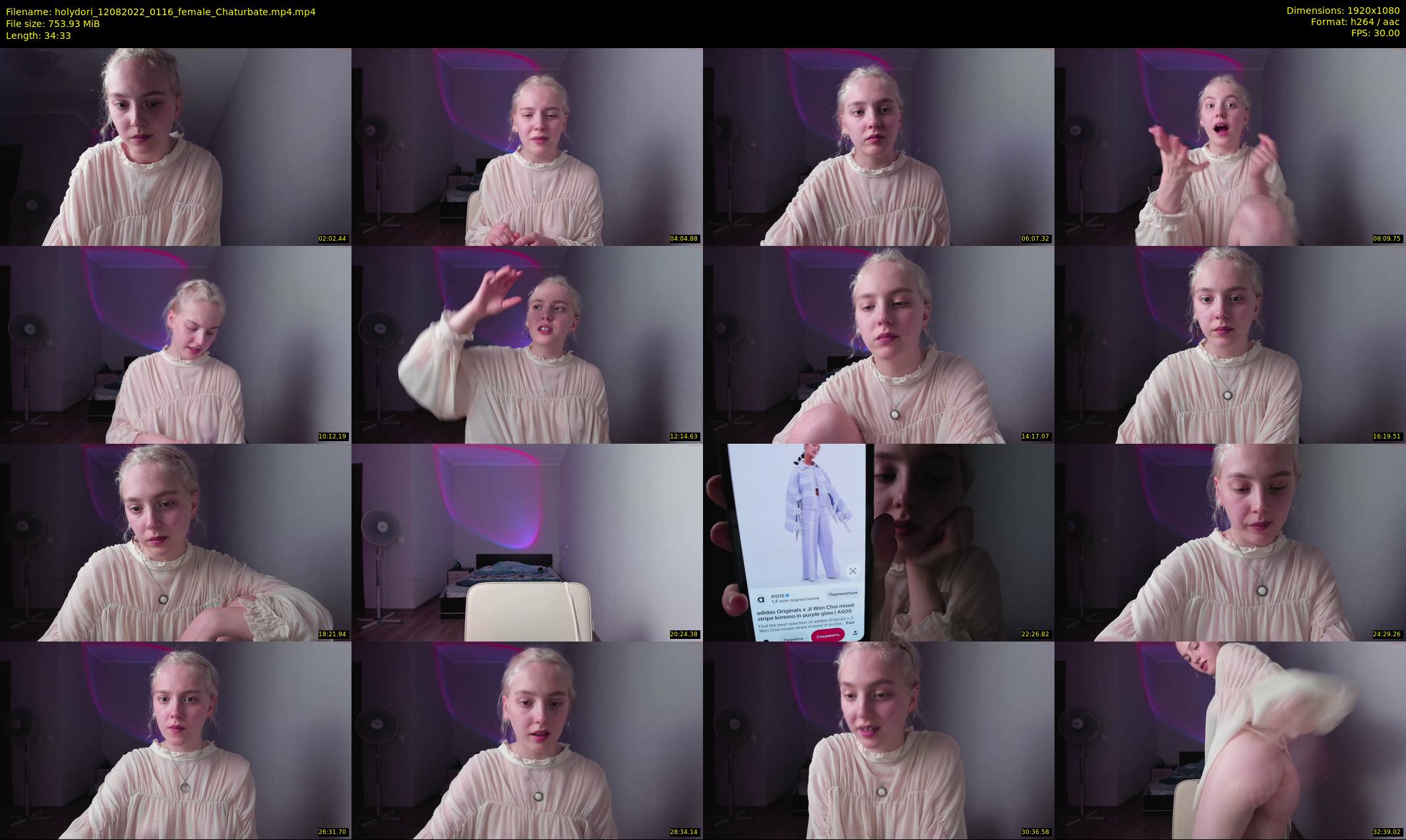 holydori — 35 minute Chaturbate female cam show recording, 1080p, Aug 12, 2022