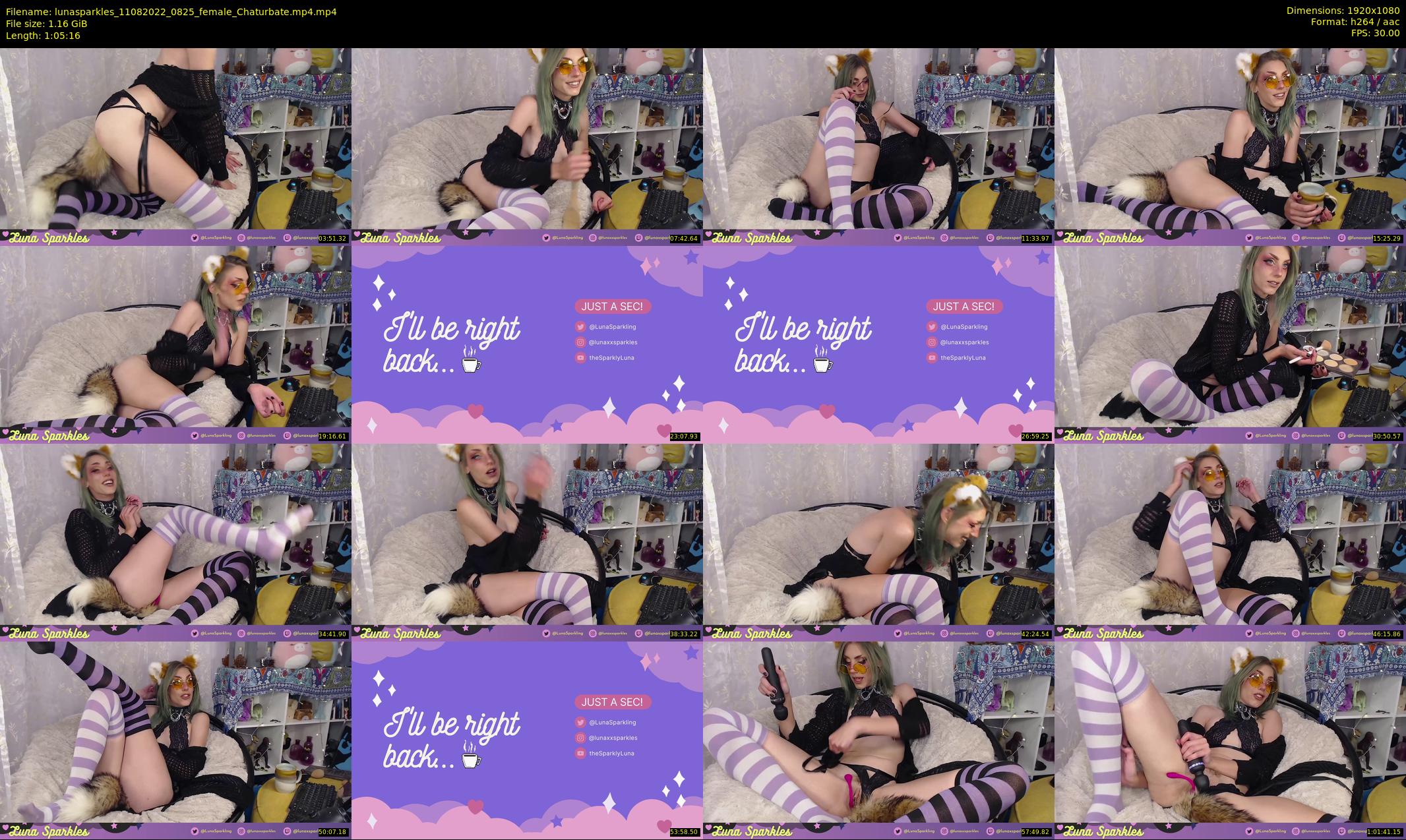 lunasparkles — 66 minute Chaturbate female cam show recording, 1080p, Aug 11, 2022