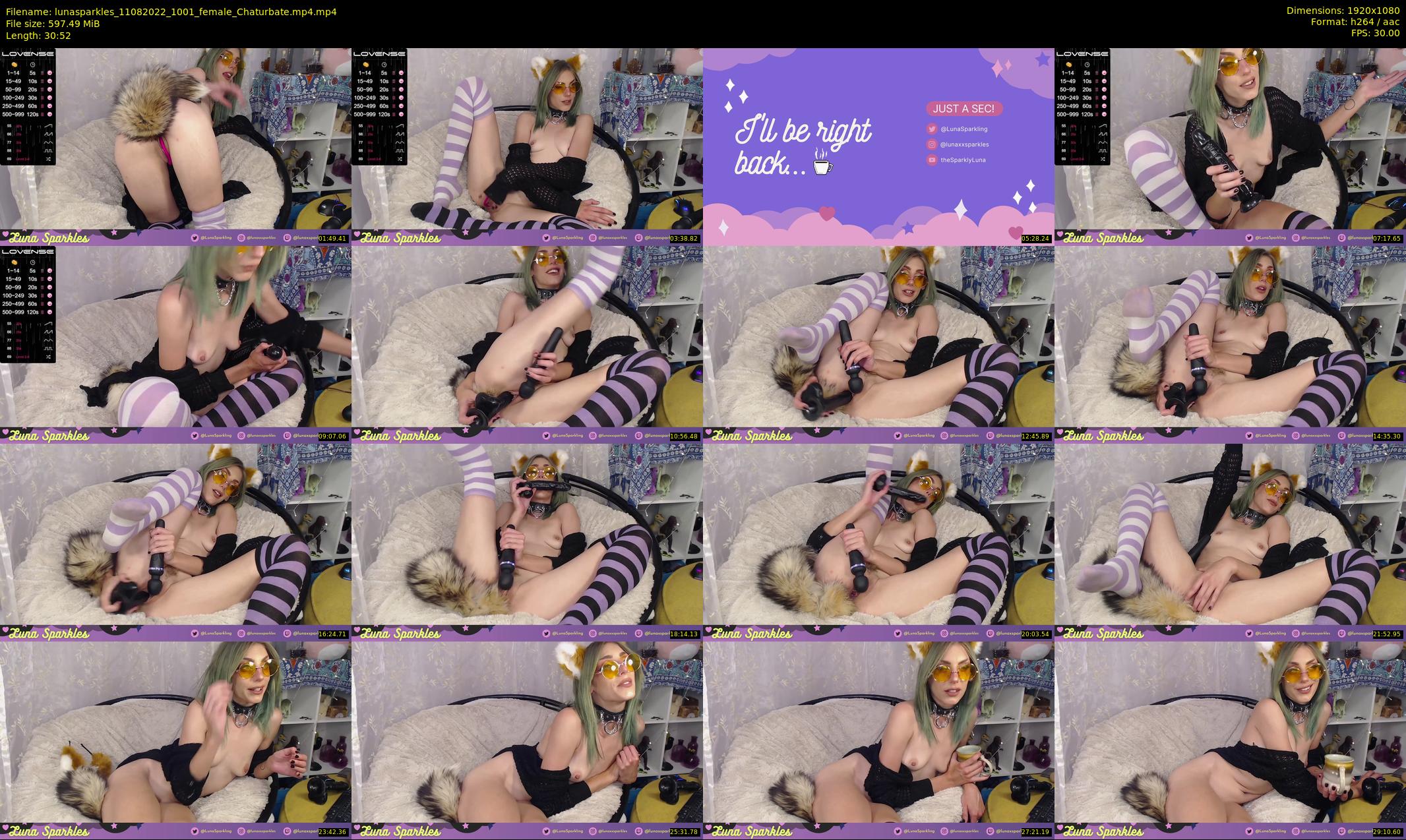 lunasparkles — 31 minute Chaturbate female cam show recording, 1080p, Aug 11, 2022