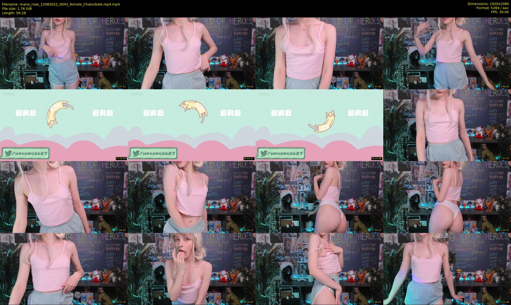mana_rose — 59 minute Chaturbate female cam show recording, 1080p, Aug 12, 2022