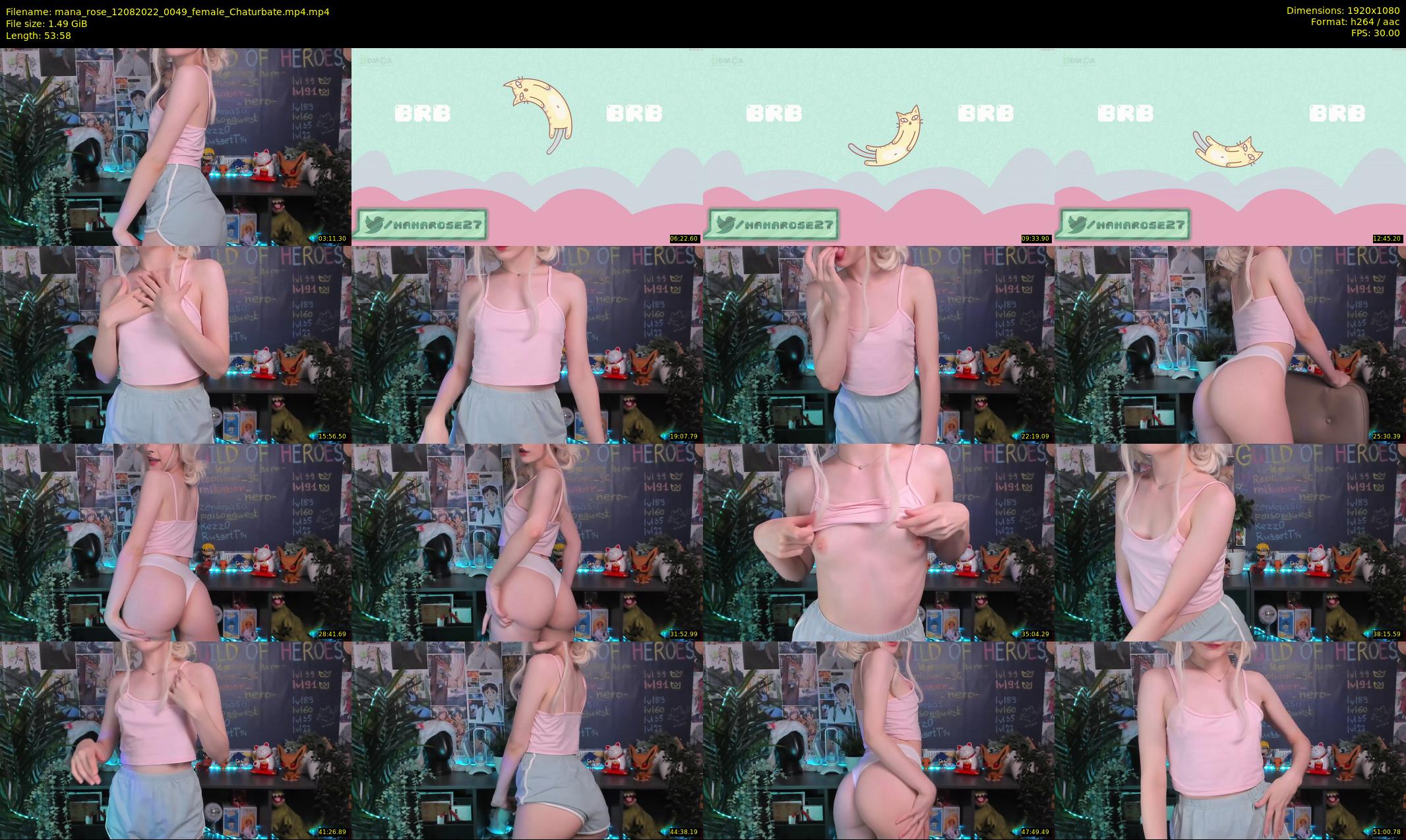 mana_rose — 54 minute Chaturbate female cam show recording, 1080p, Aug 12, 2022