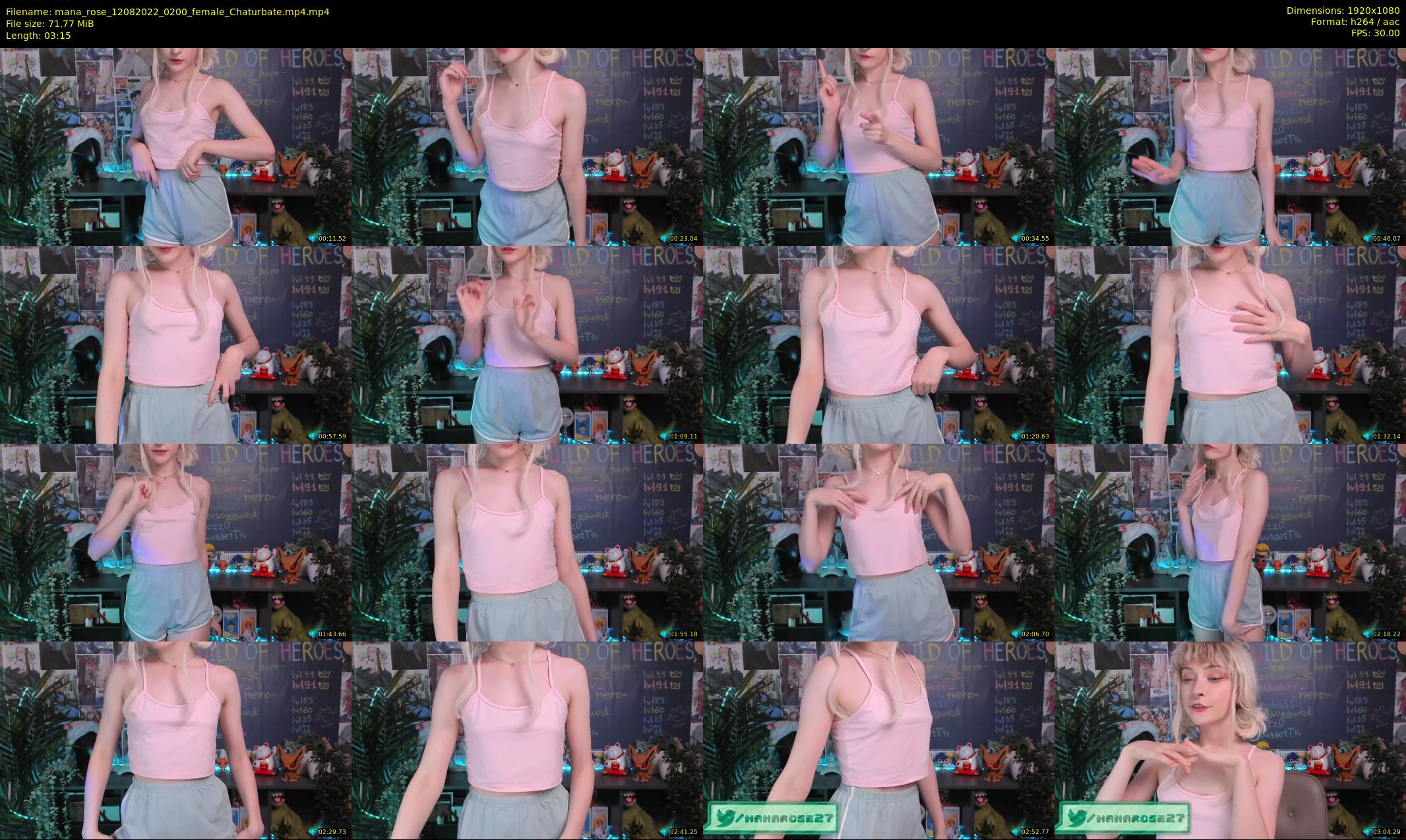 mana_rose — 4 minute Chaturbate female cam show recording, 1080p, Aug 12, 2022
