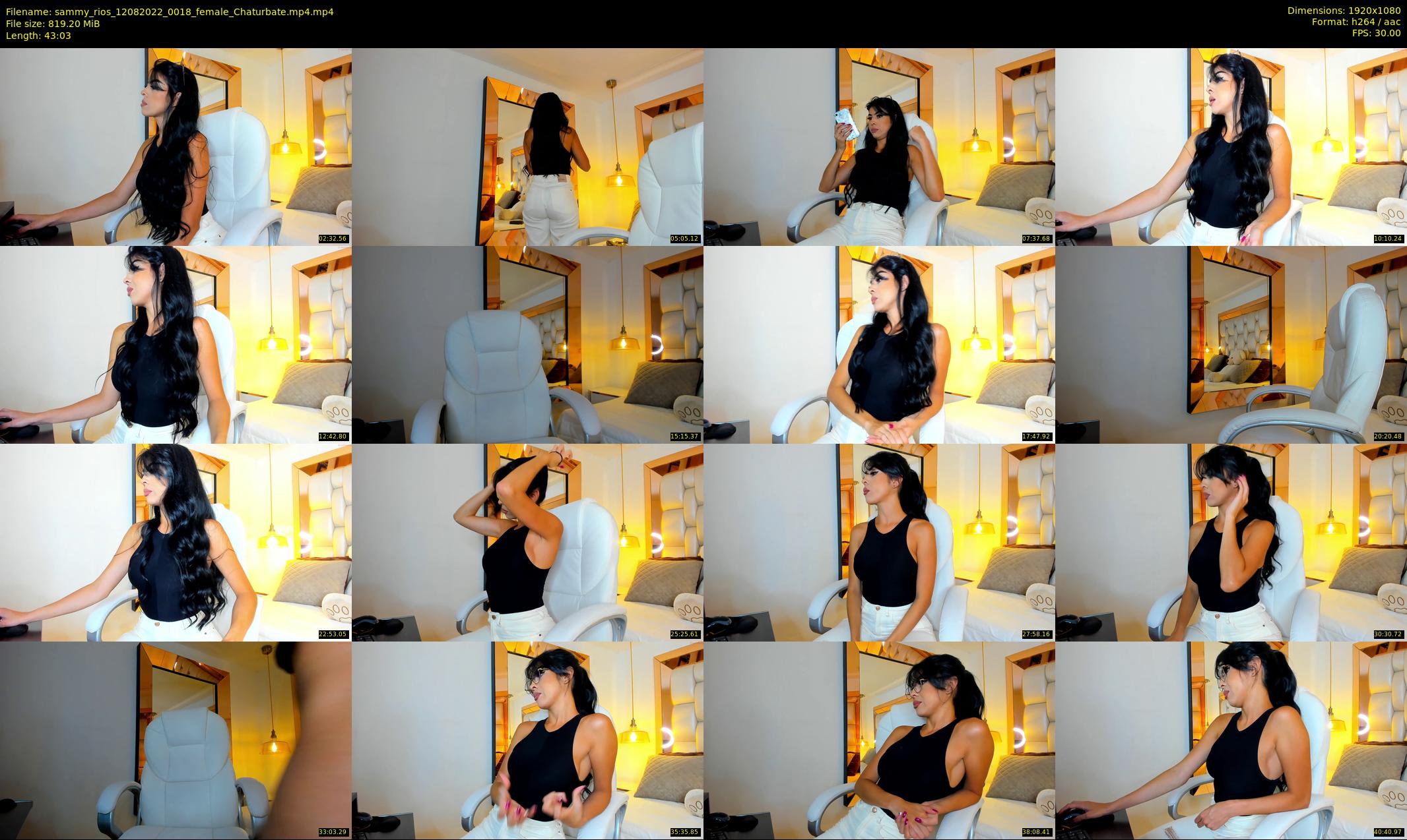 sammy_rios — 44 minute Chaturbate female cam show recording, 1080p, Aug 12, 2022