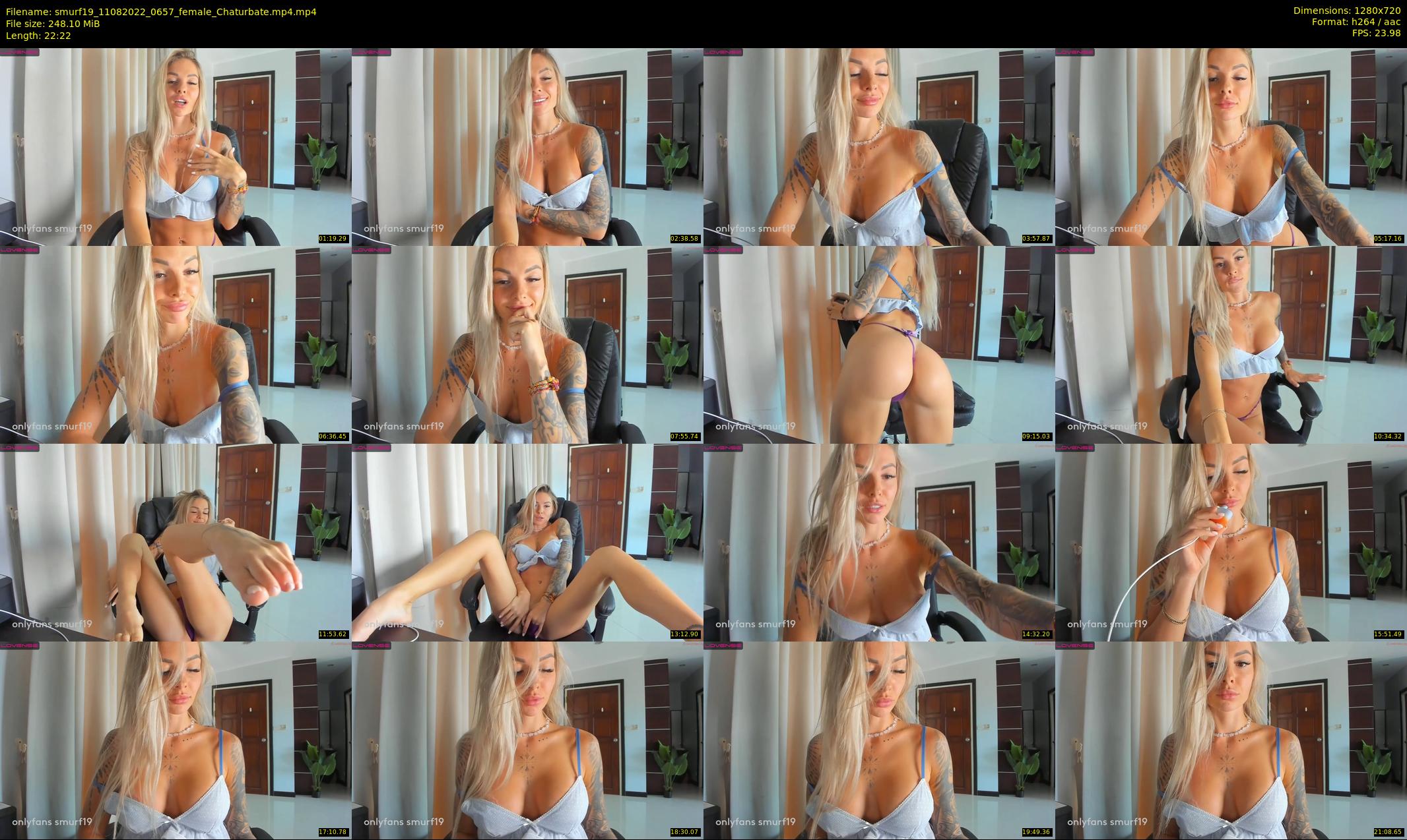 smurf19 — 23 minute Chaturbate female cam show recording, 720p, Aug 11, 2022